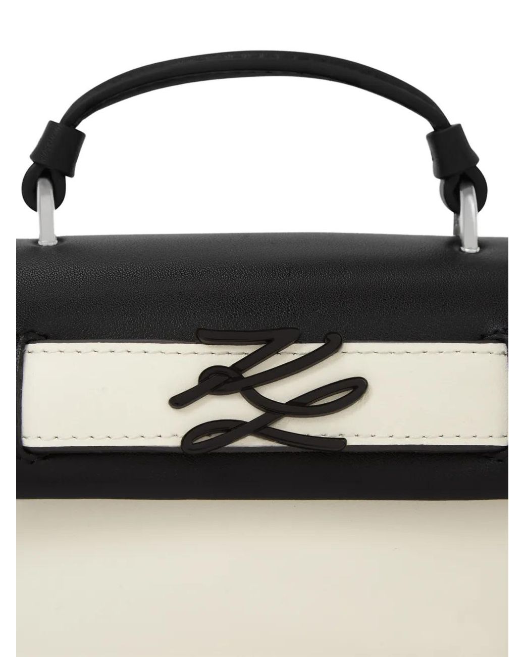 Karl Lagerfeld Black K/Autograph Leather Tote Bag