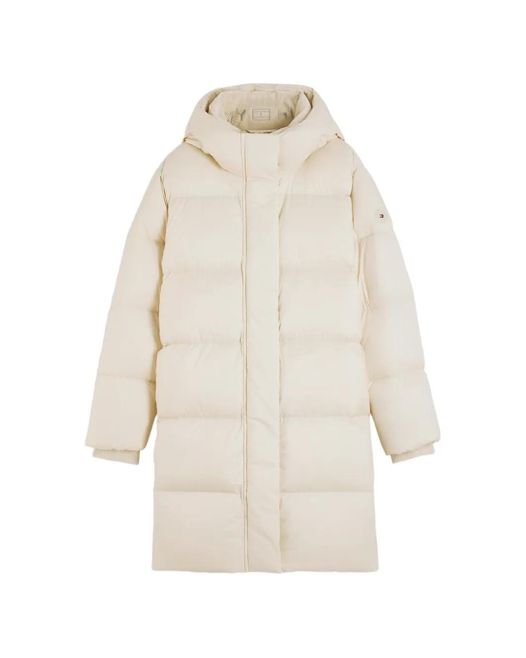 Tommy Hilfiger White Hooded Padded Coat