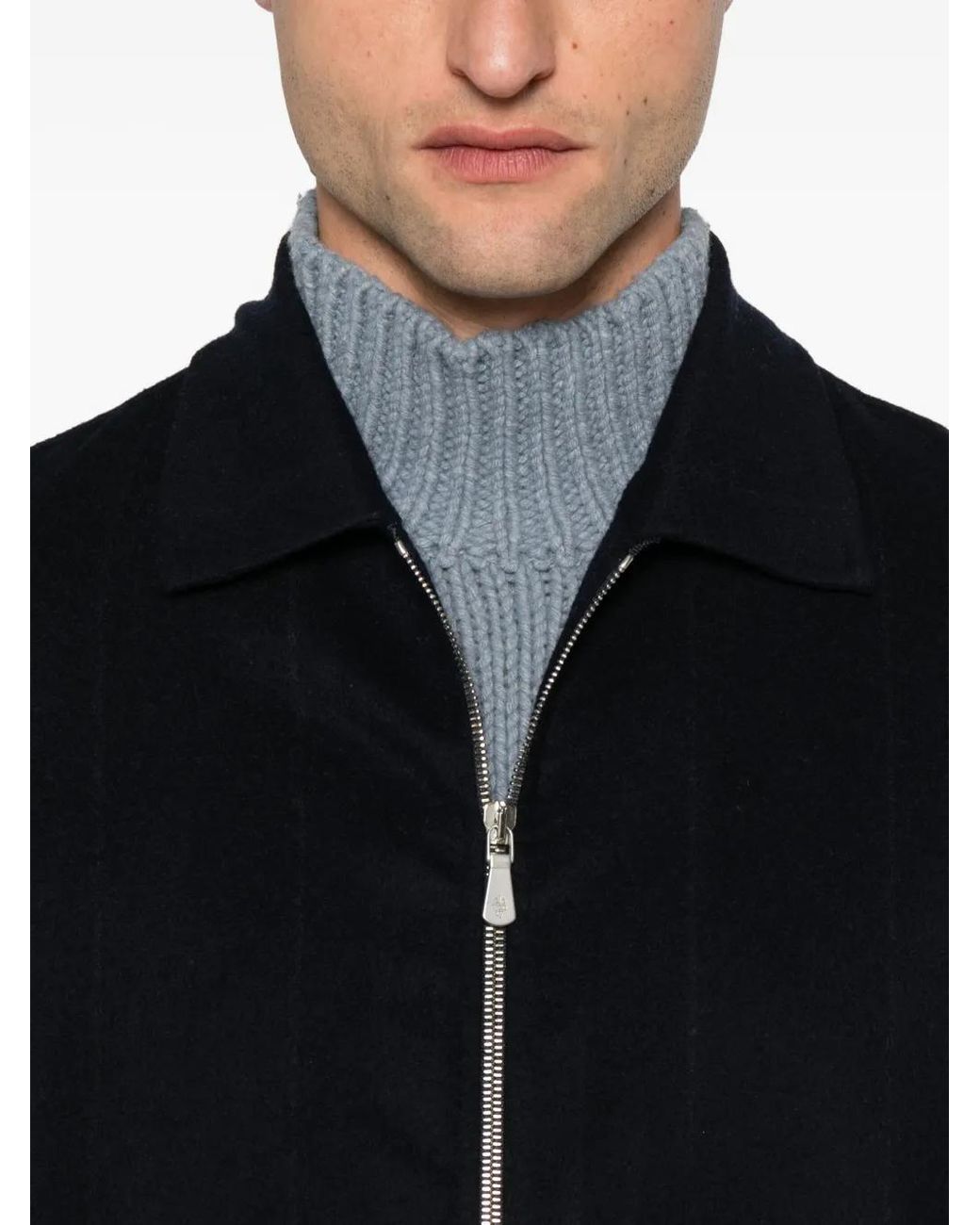 Eleventy Black Zip-Fastening Bomber Jacket for men
