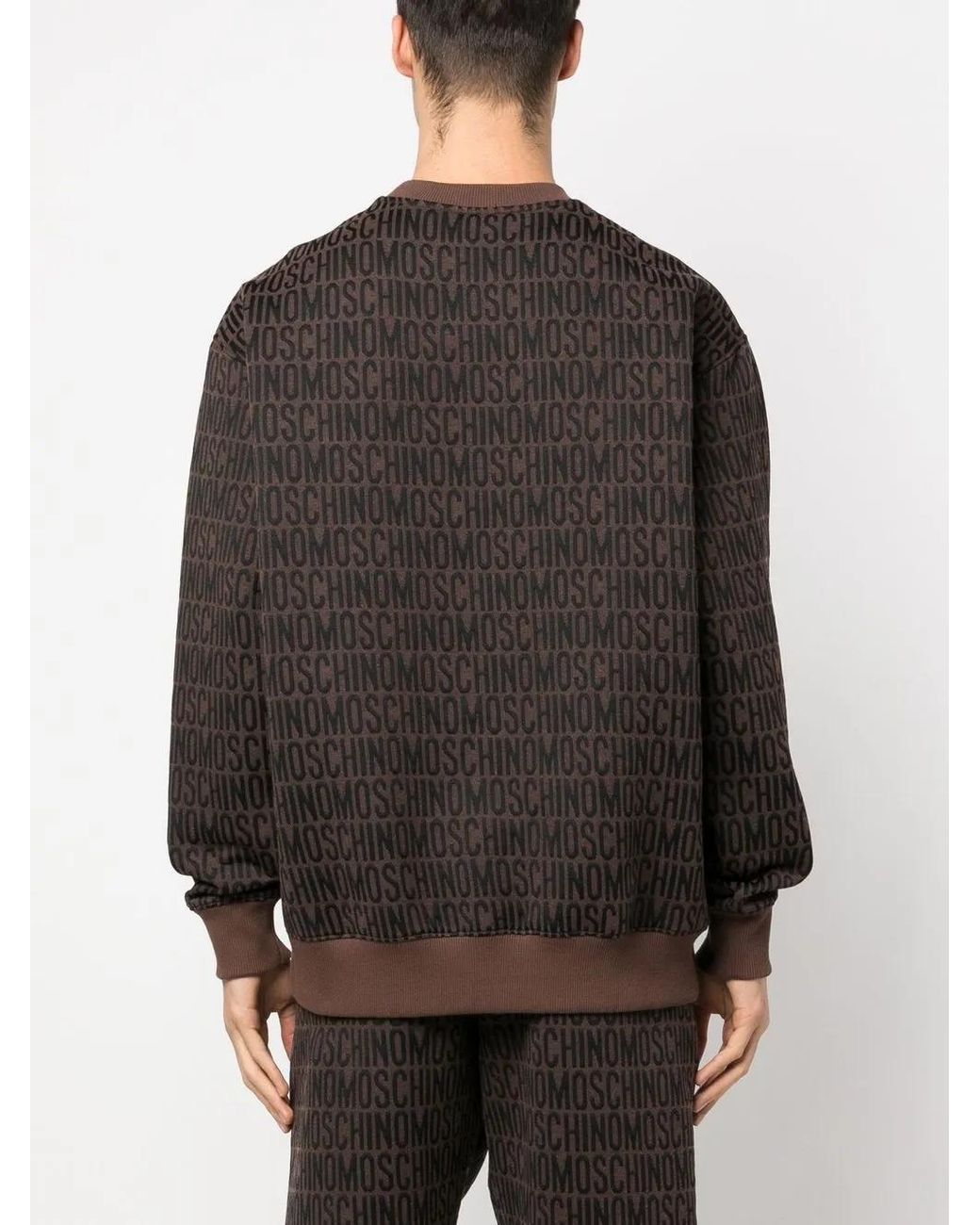 Moschino Black Logo-Print Sweater for men