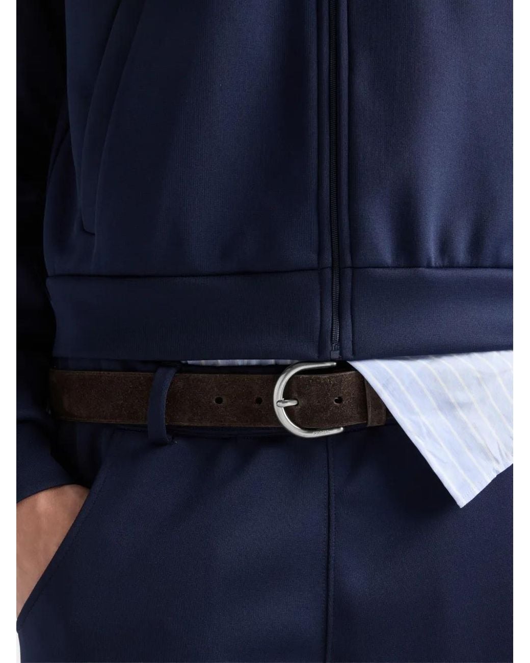 Prada Brown Suede Belt for men