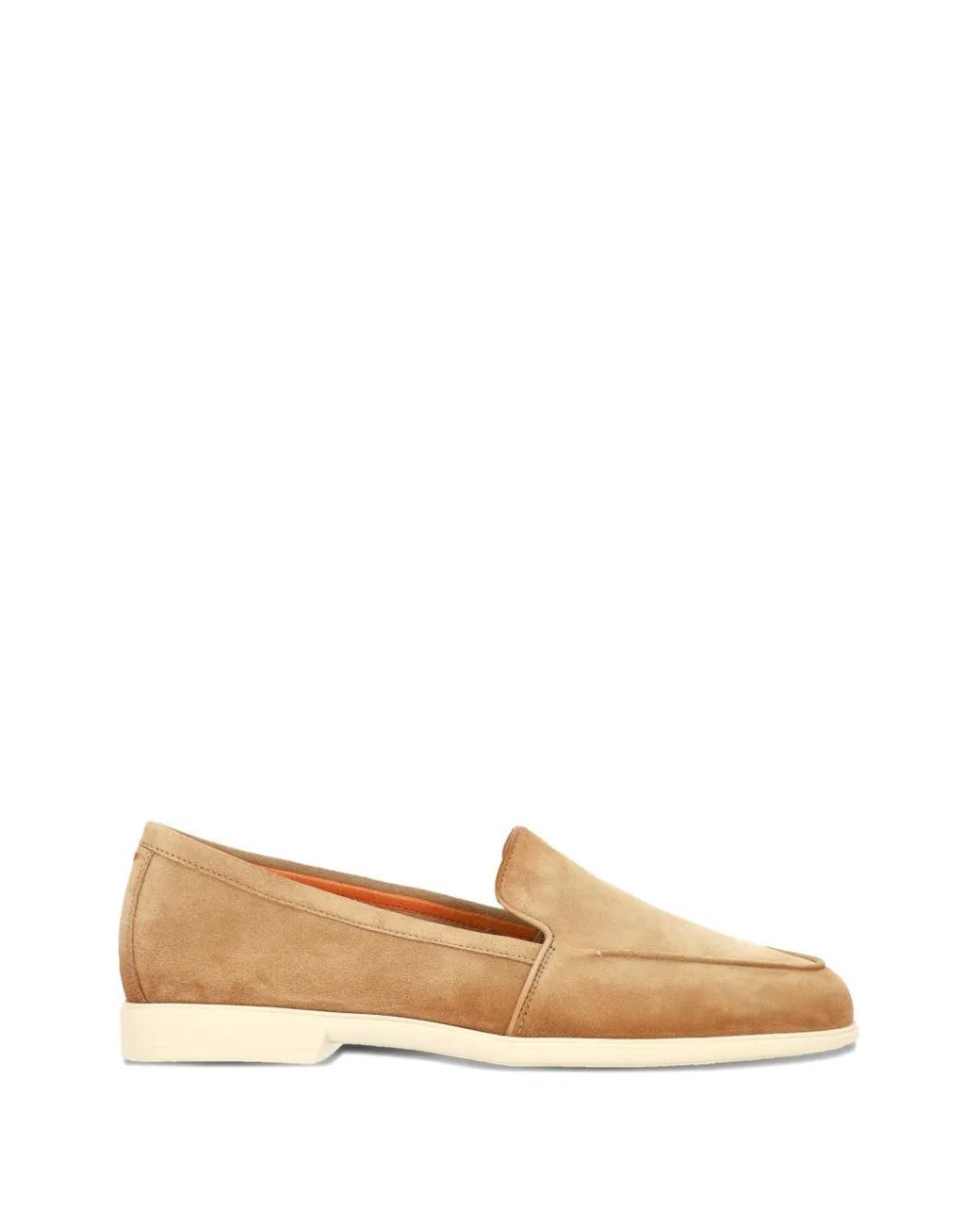 Santoni Natural Almond Suede Loafers for men