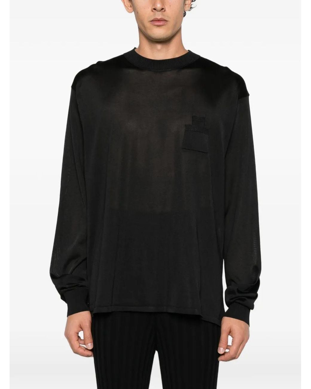 ROT Black Patch-Pocket Sweater