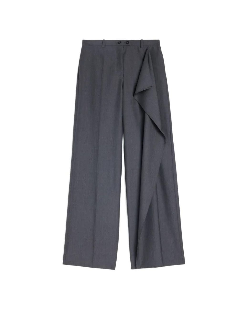 Jil Sander Gray Fil-À-Fil Wool Trousers