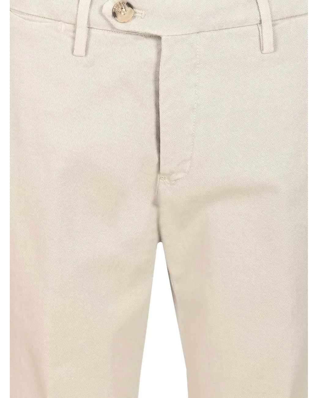 Al Duca D'aosta Natural Pressed-Crease Drill Trousers for men
