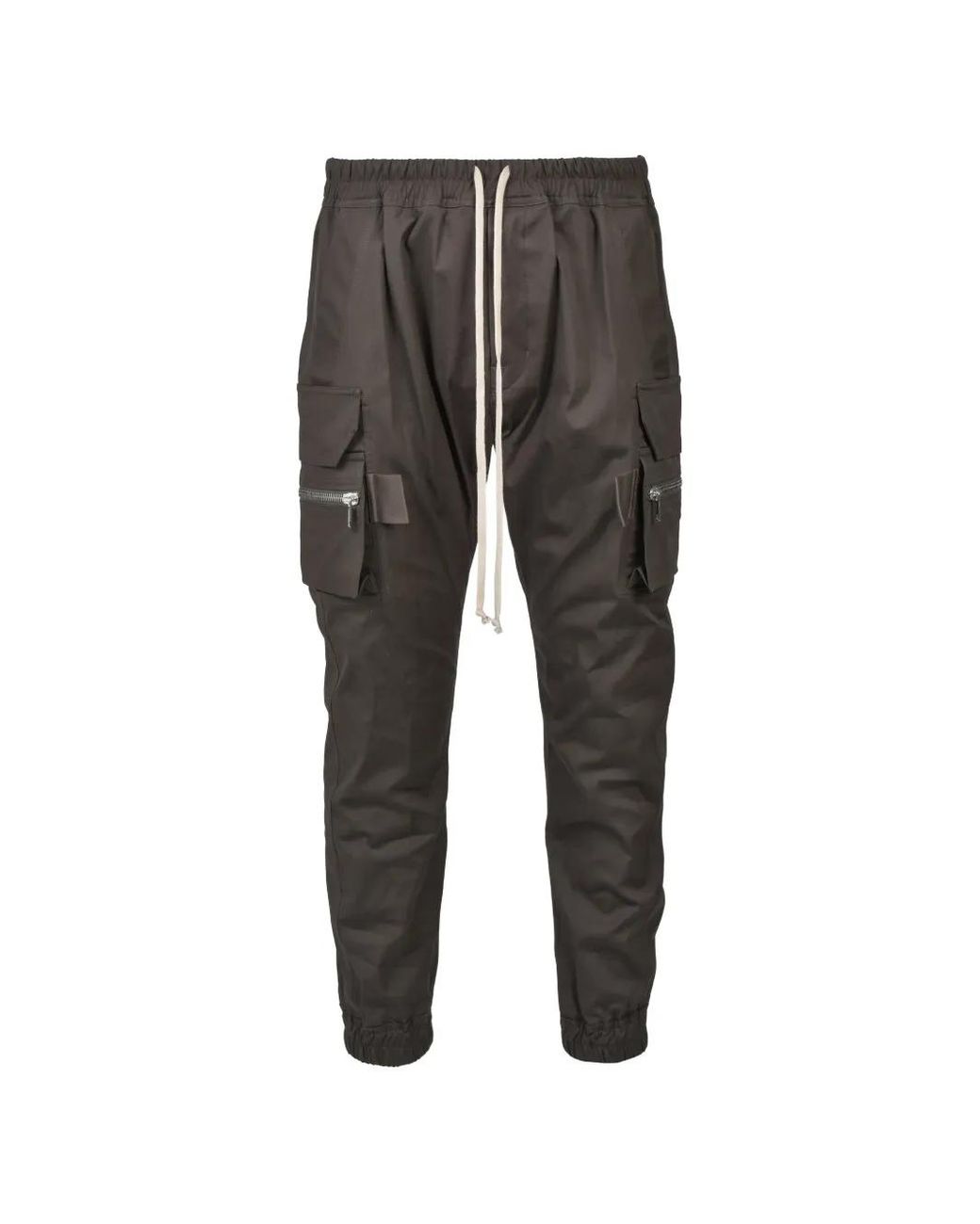 Rick Owens Gray Tower Mastodon Cargo Pants for men
