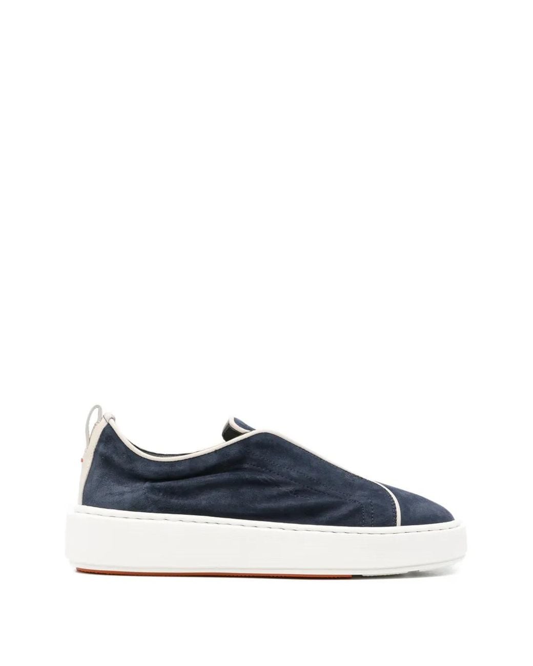 Santoni Blue Victory Slip-On Sneakers
