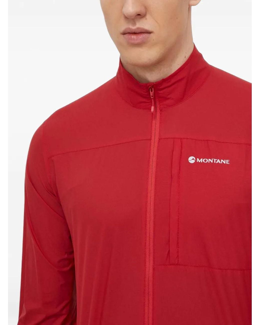 MONTANÉ Red Veste Zippée À Logo Imprimé for men