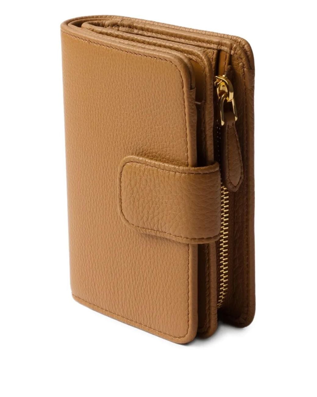 Prada Brown Small Textured Wallet