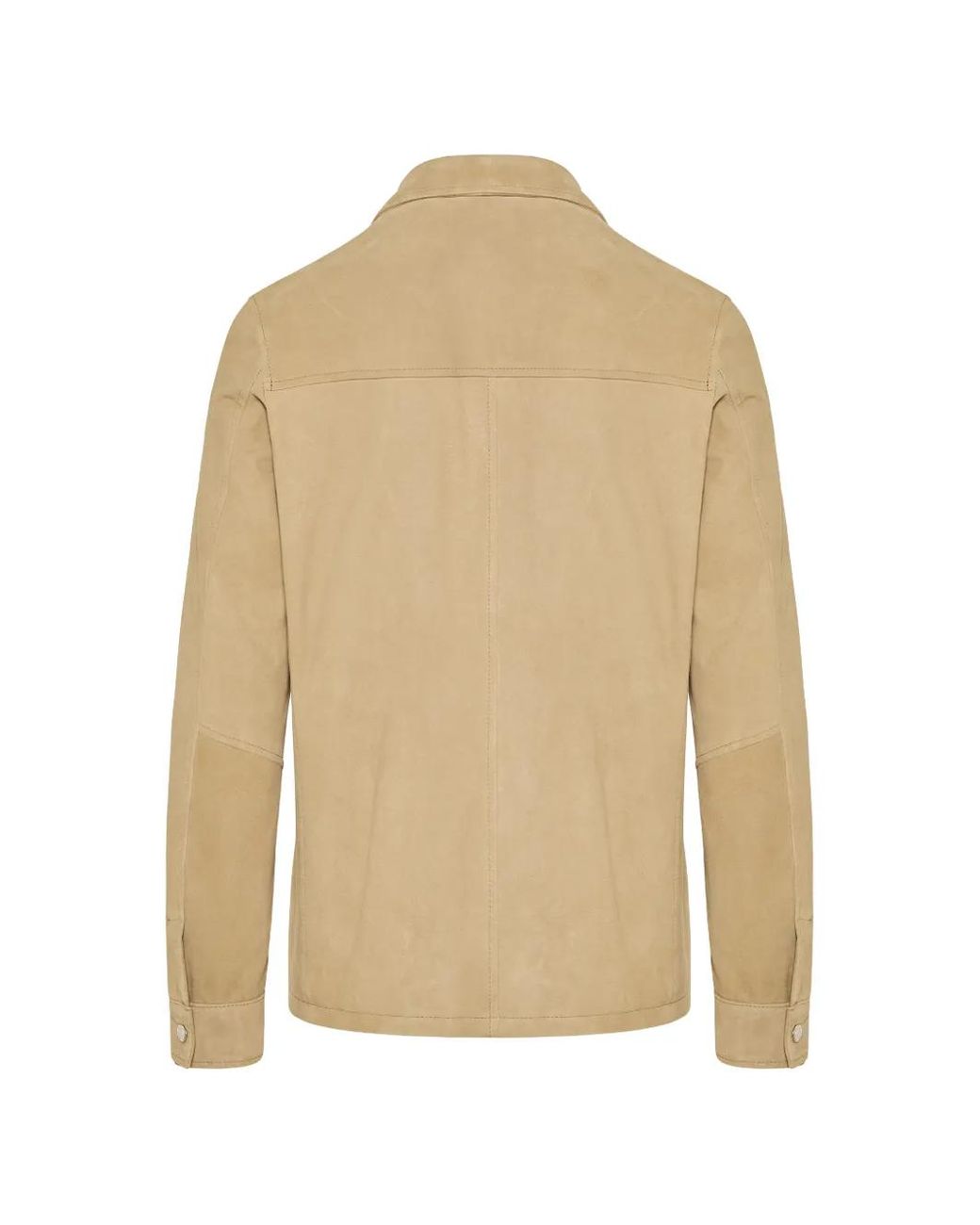 Barba Napoli Natural Button Suede Jacket for men