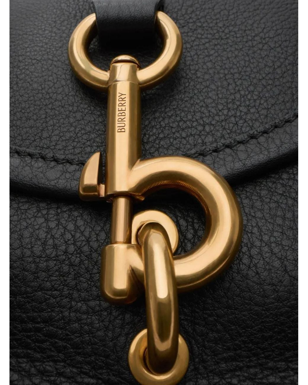 Burberry Black Mini B Clip Messenger Bag