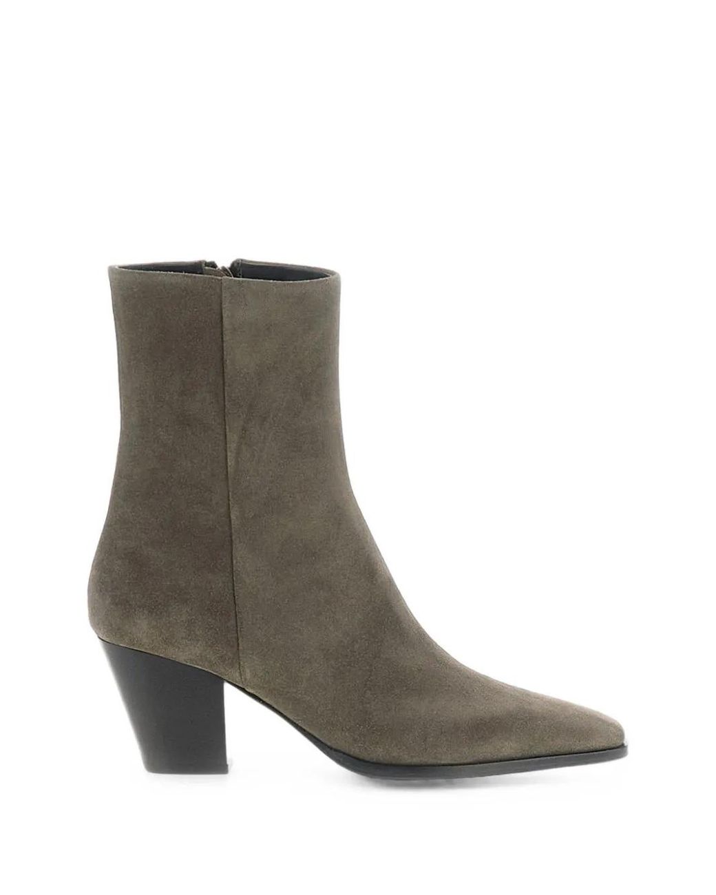 Aeyde Gray Hedvig Cow Suede Leather Taupe