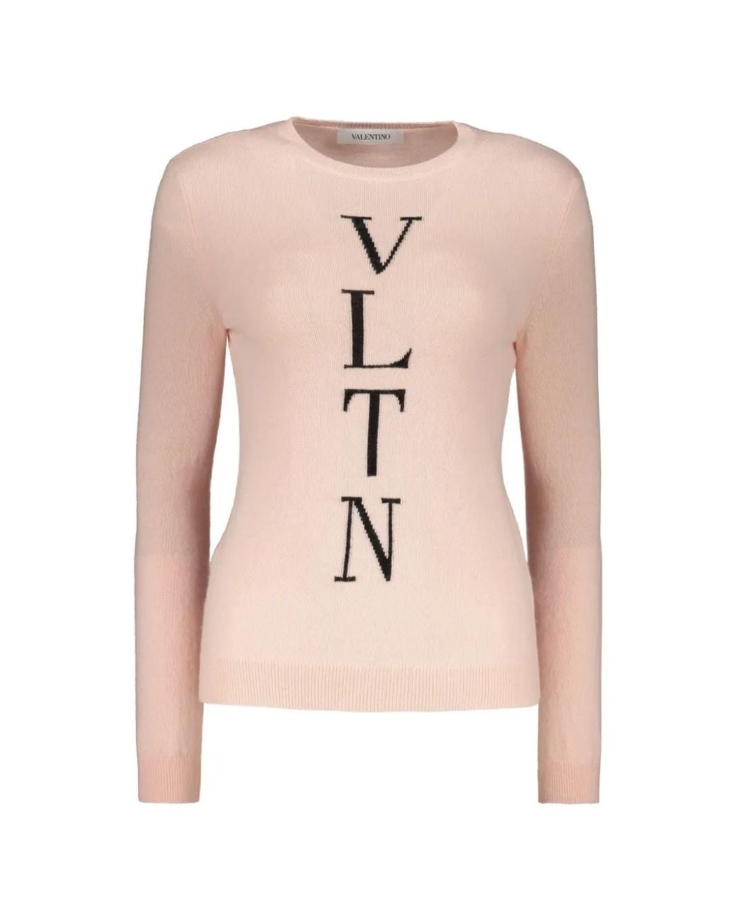 Valentino Garavani Pink Vltn-Print Sweater
