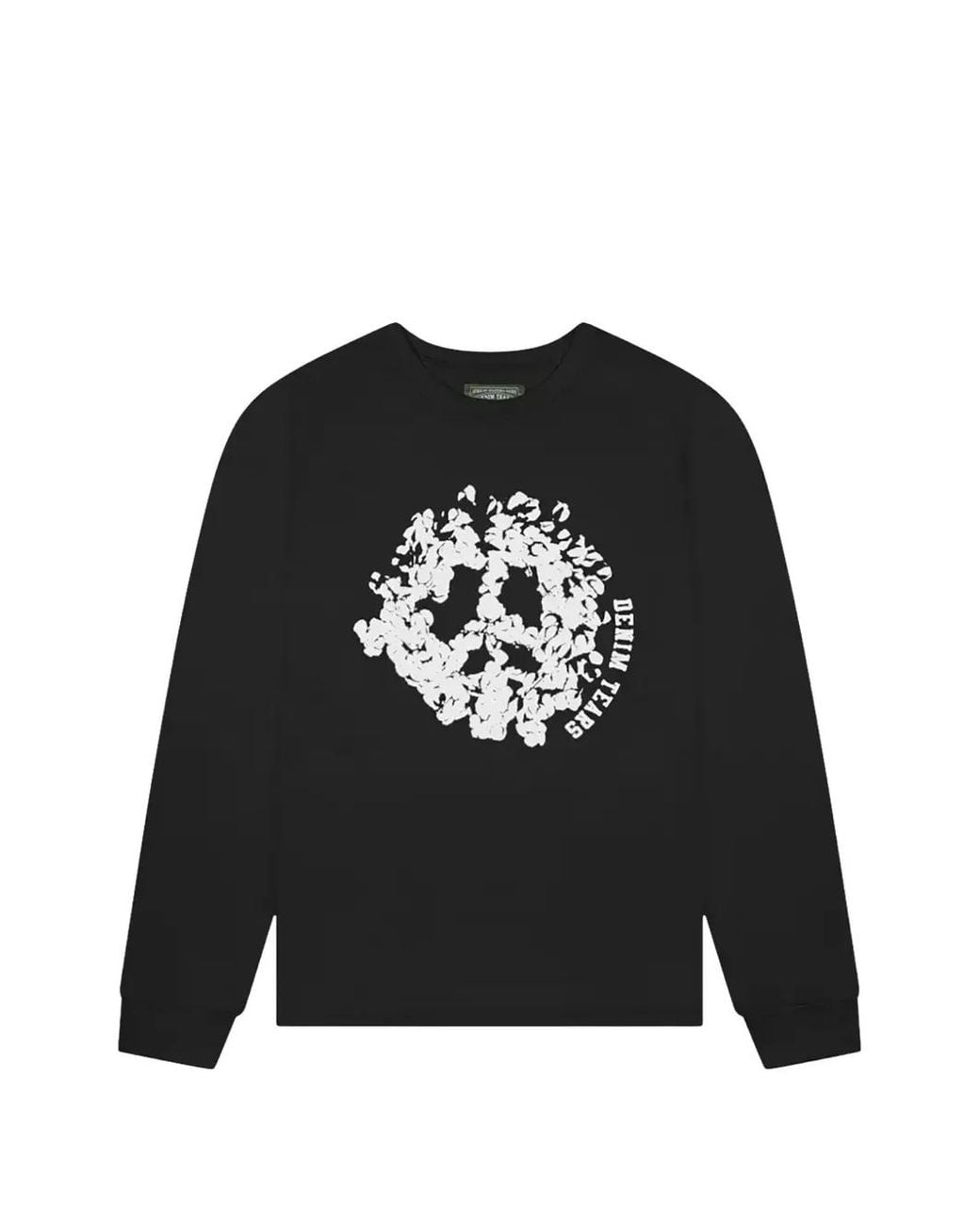 DENIM TEARS Black Peace Wreath Long-Sleeve T-Shirt for men