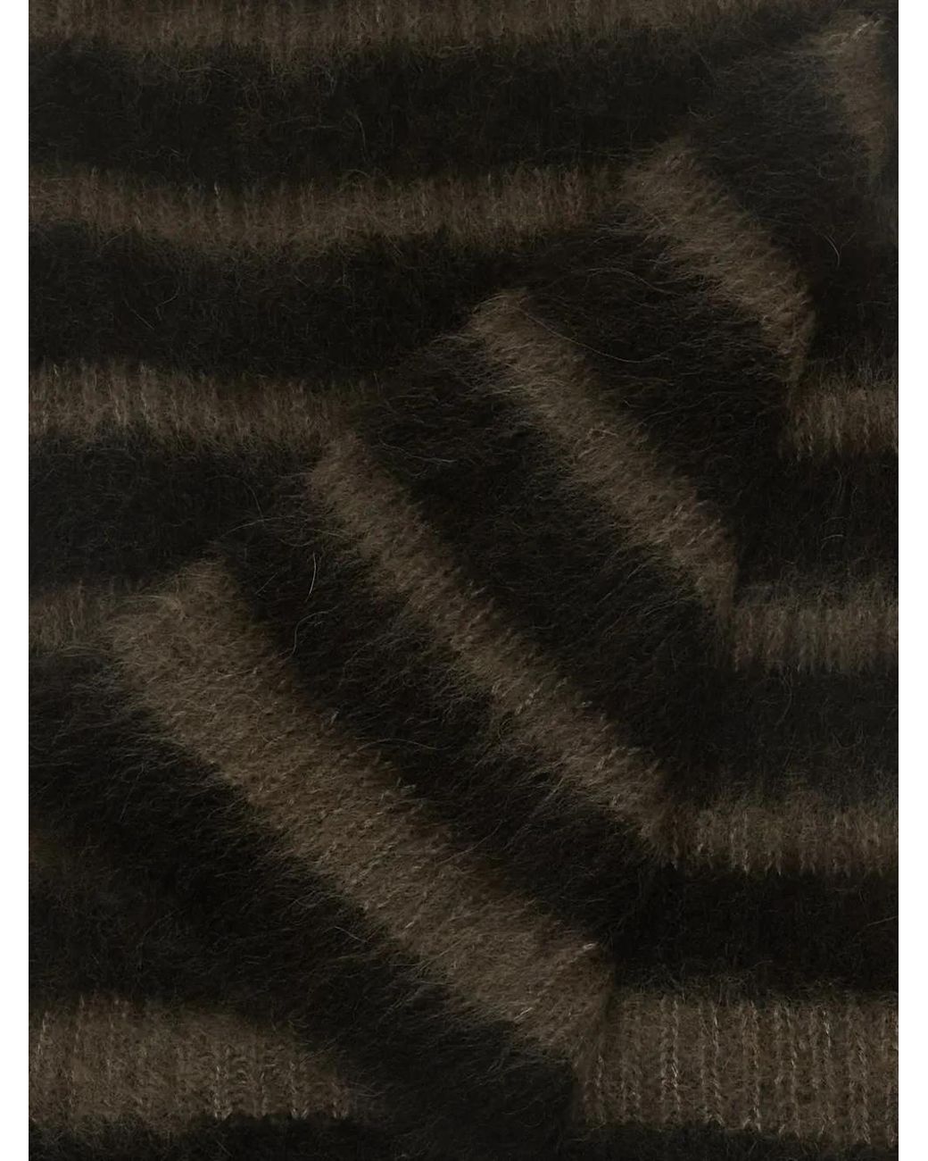 Amaranto Black Striped Knitted Scarf for men