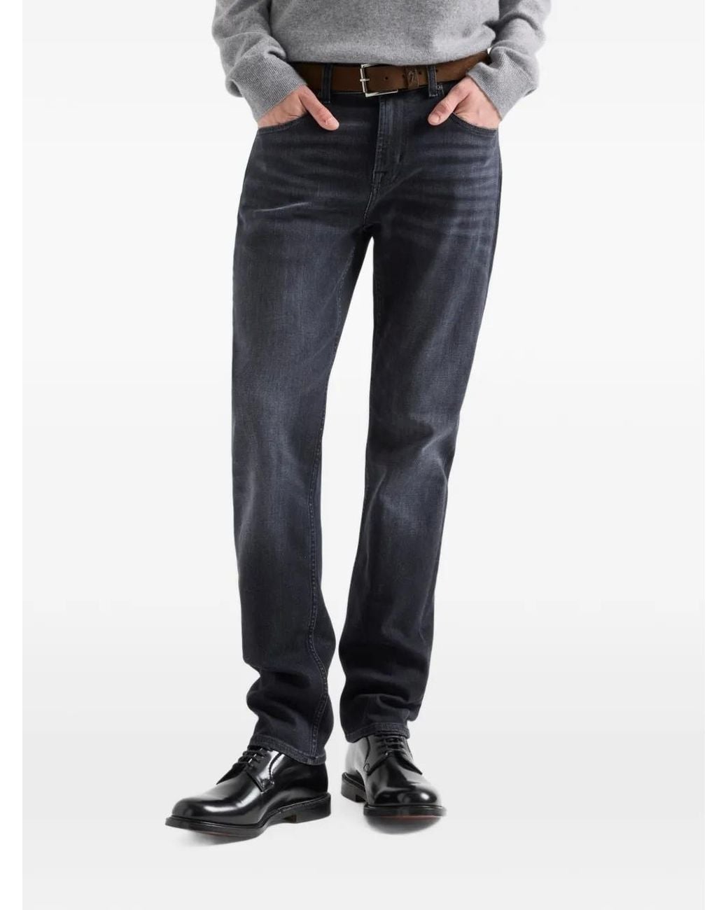 7 For All Mankind Blue Slimmy Jeans for men