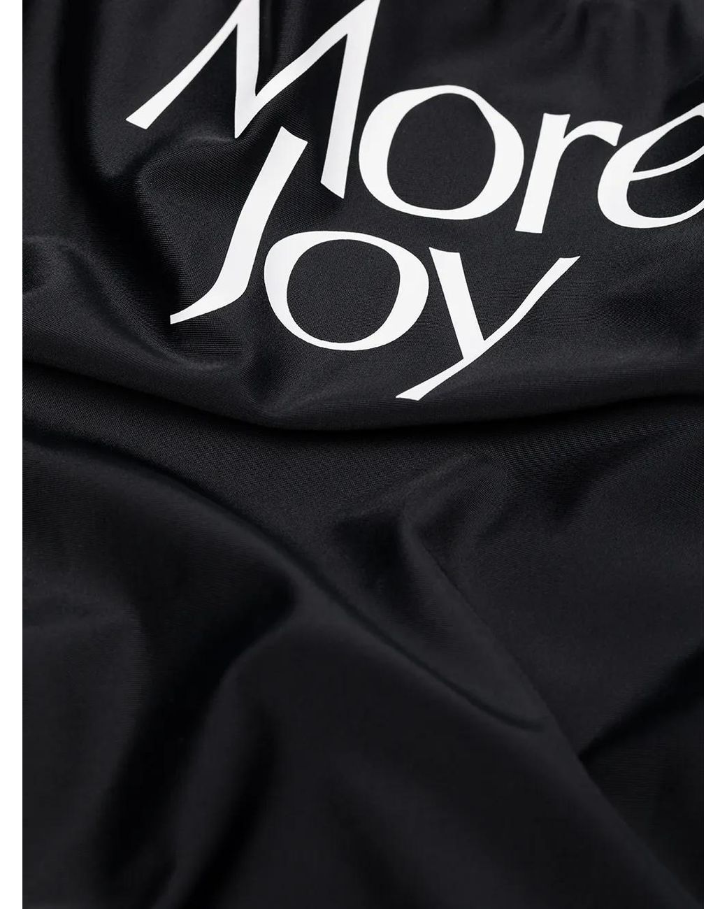 More Joy Black Logo Print Swimsuit