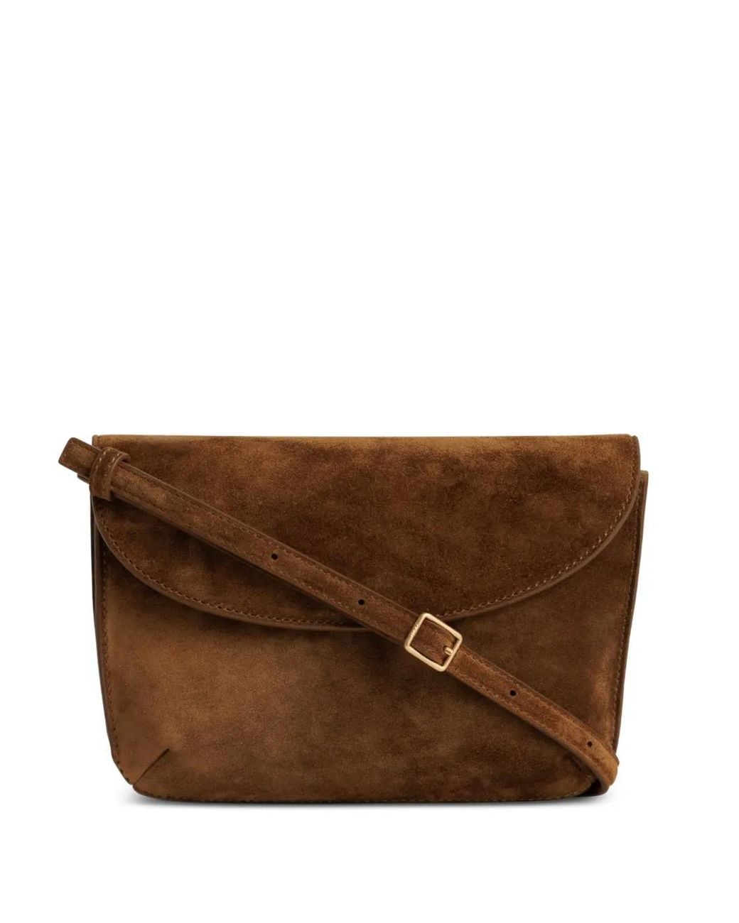 Yu Mei Brown Keriana Suede Cross Body Bag