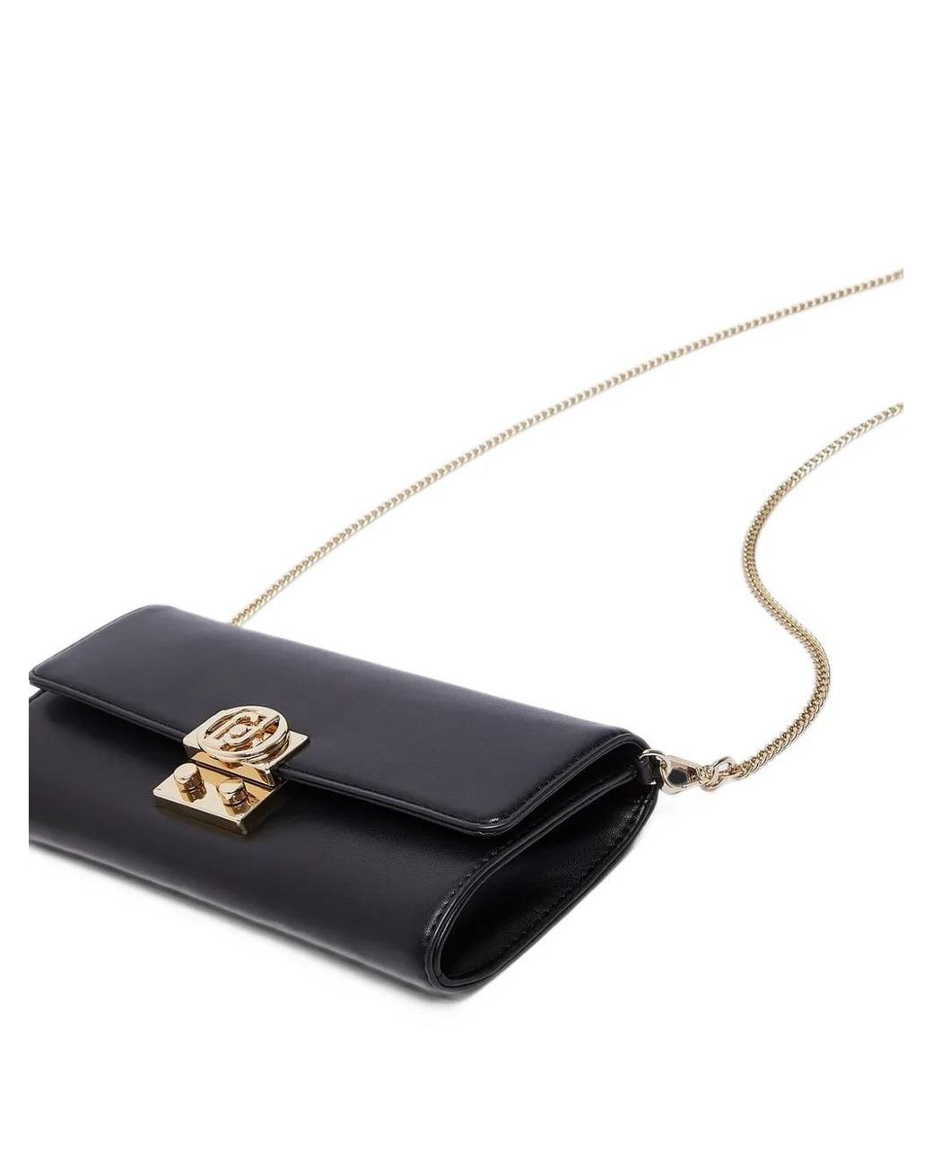 Liu Jo Black Logo-Motif Medium Pouch