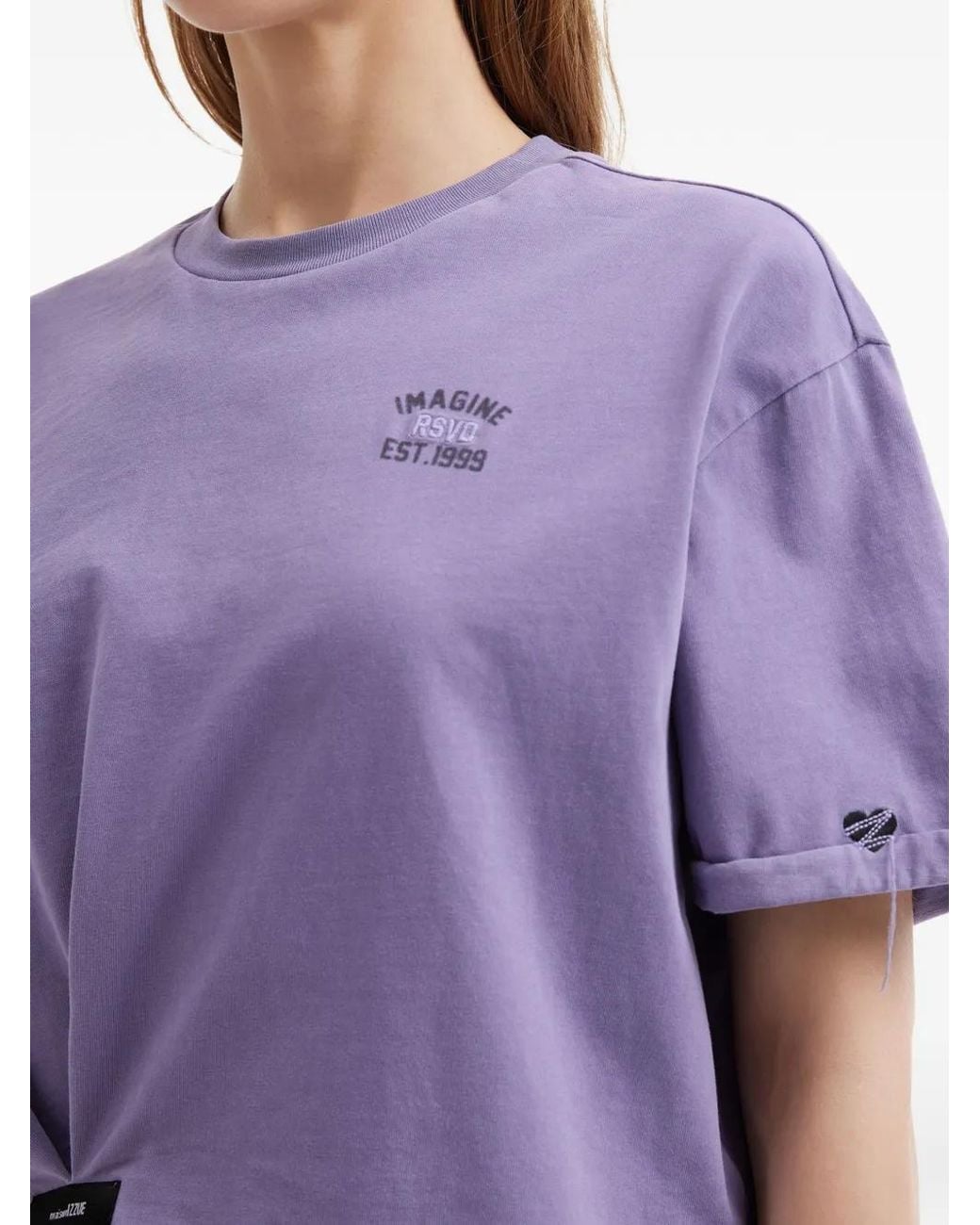 Izzue Purple Logo-Patch T-Shirt
