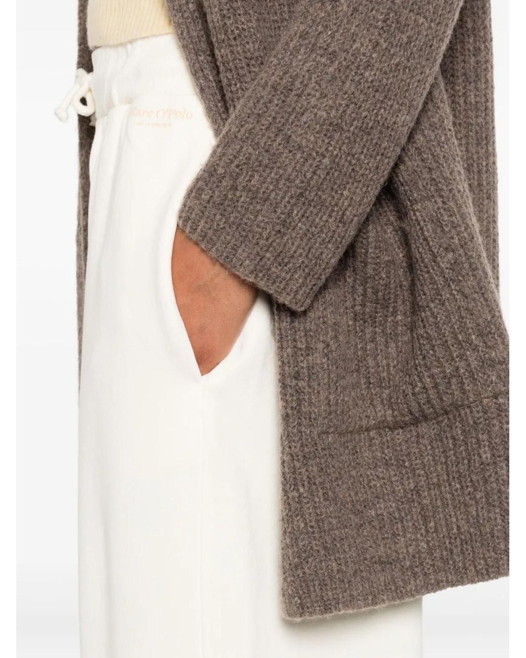 Marc O' Polo White Drawstring Wide-Leg Trousers