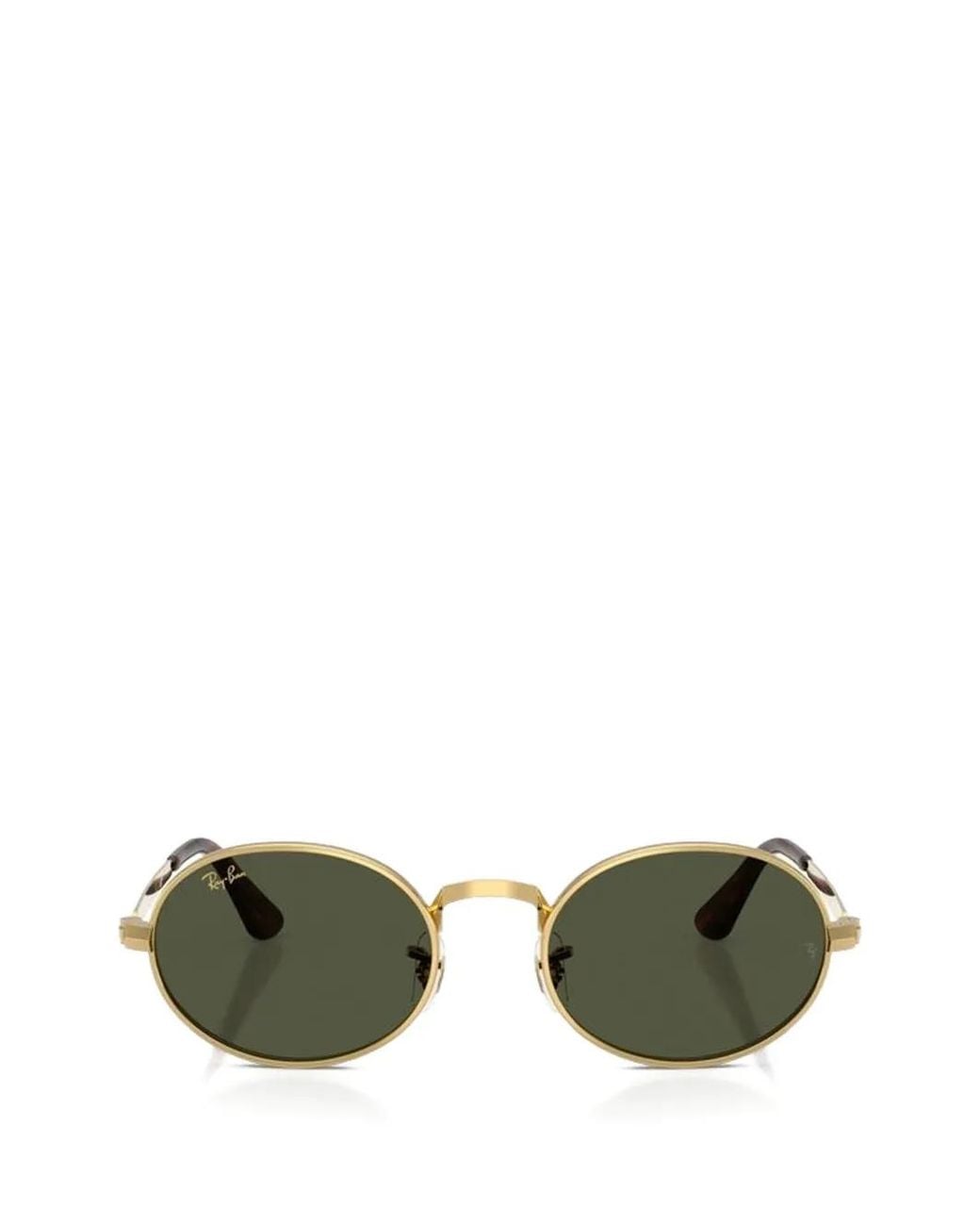 Ray-Ban Green Oval-Frame Sunglasses