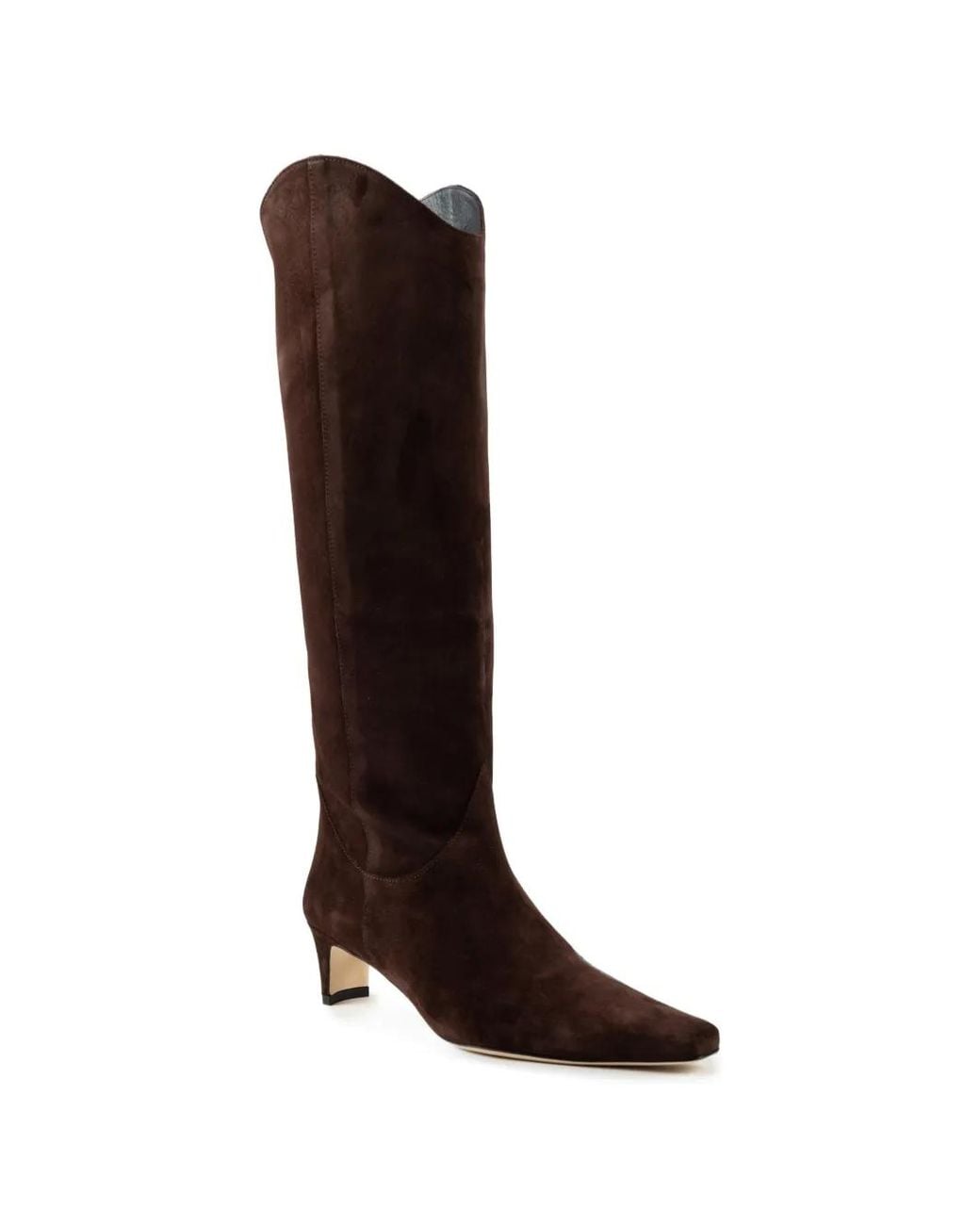 Staud Brown Pointed-Toe Suede Boots