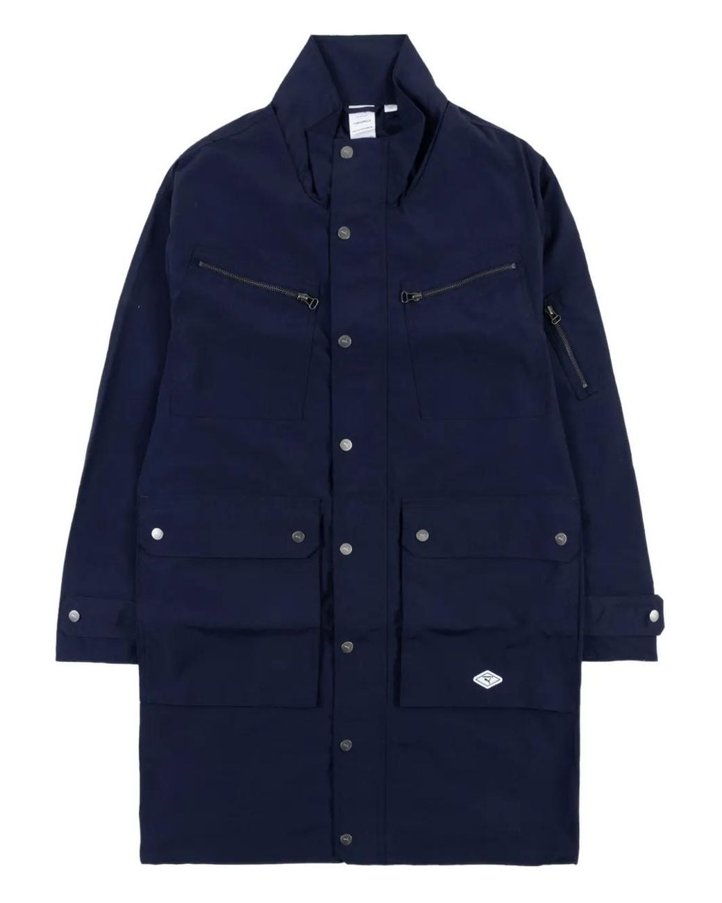 PUMA Blue Multi-Pocket Buttoned Coat for men