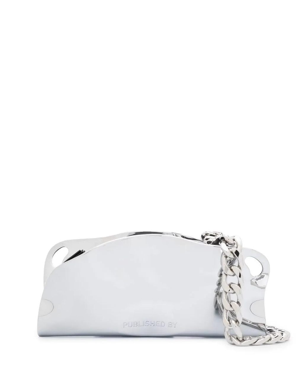 PUBLISHED BY White Mayzie Chrome Shoulder Bag