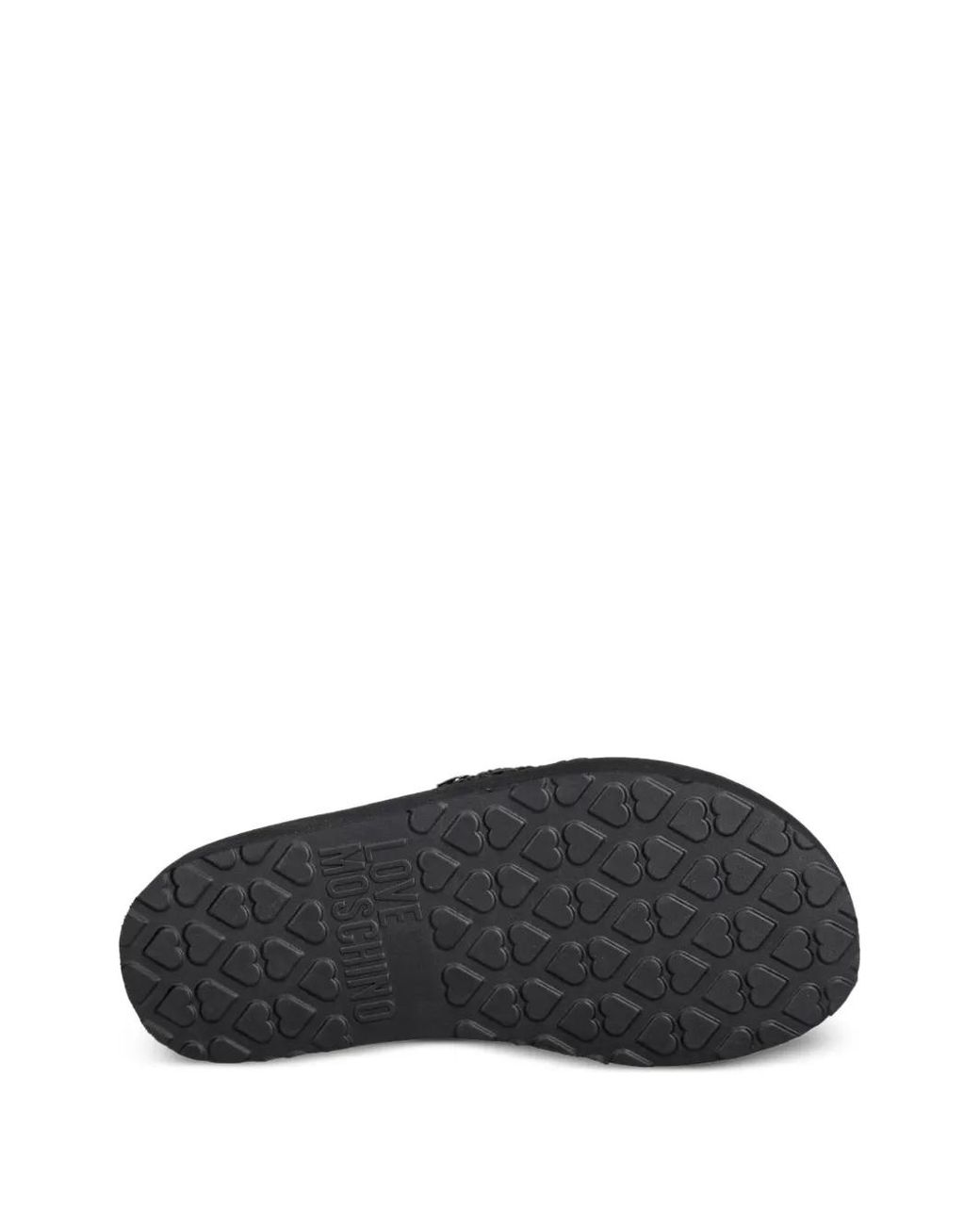 Love Moschino Black Woven Crossover Sandals