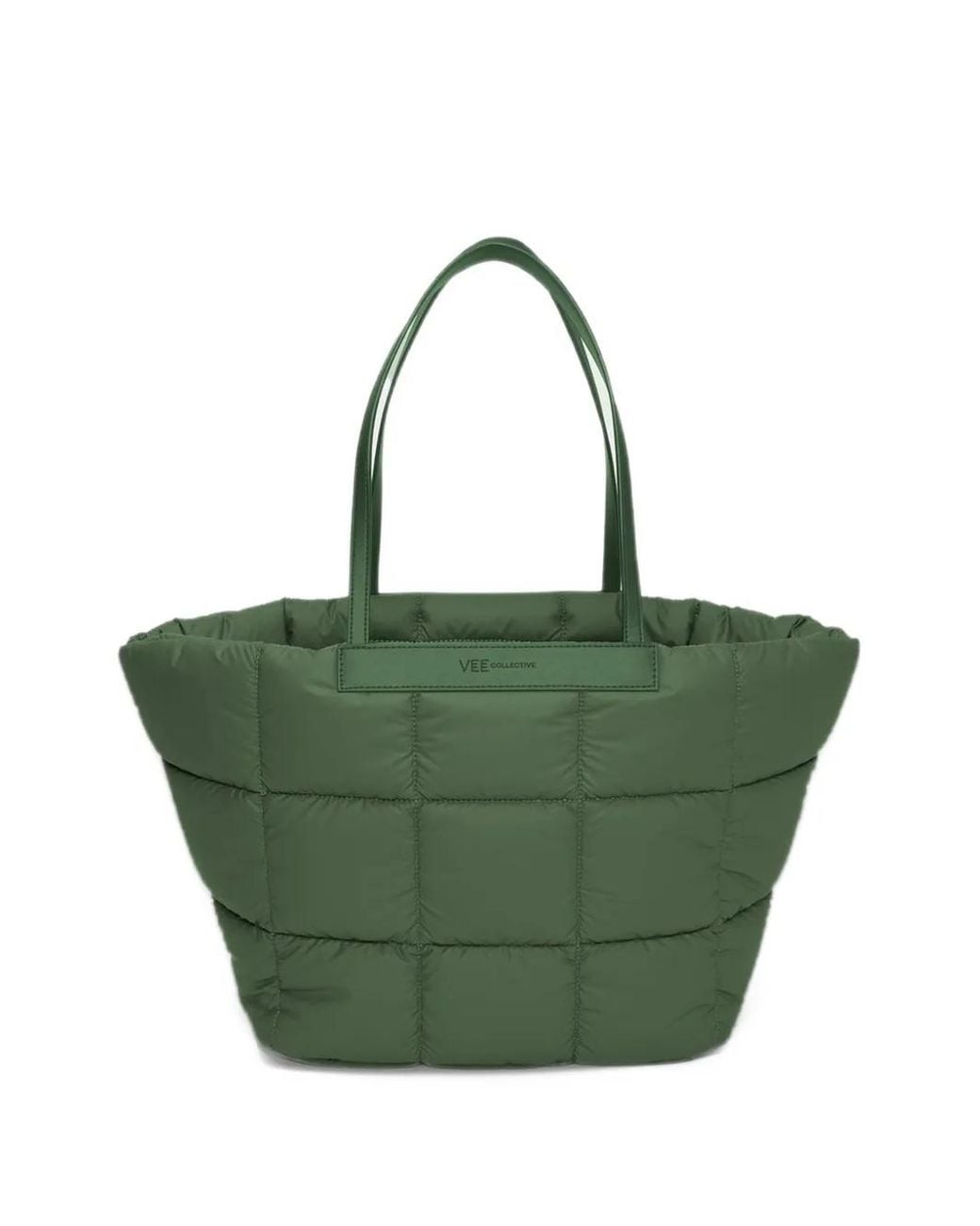 VEE COLLECTIVE Green Medium Porter Marché Quilted Tote Bag