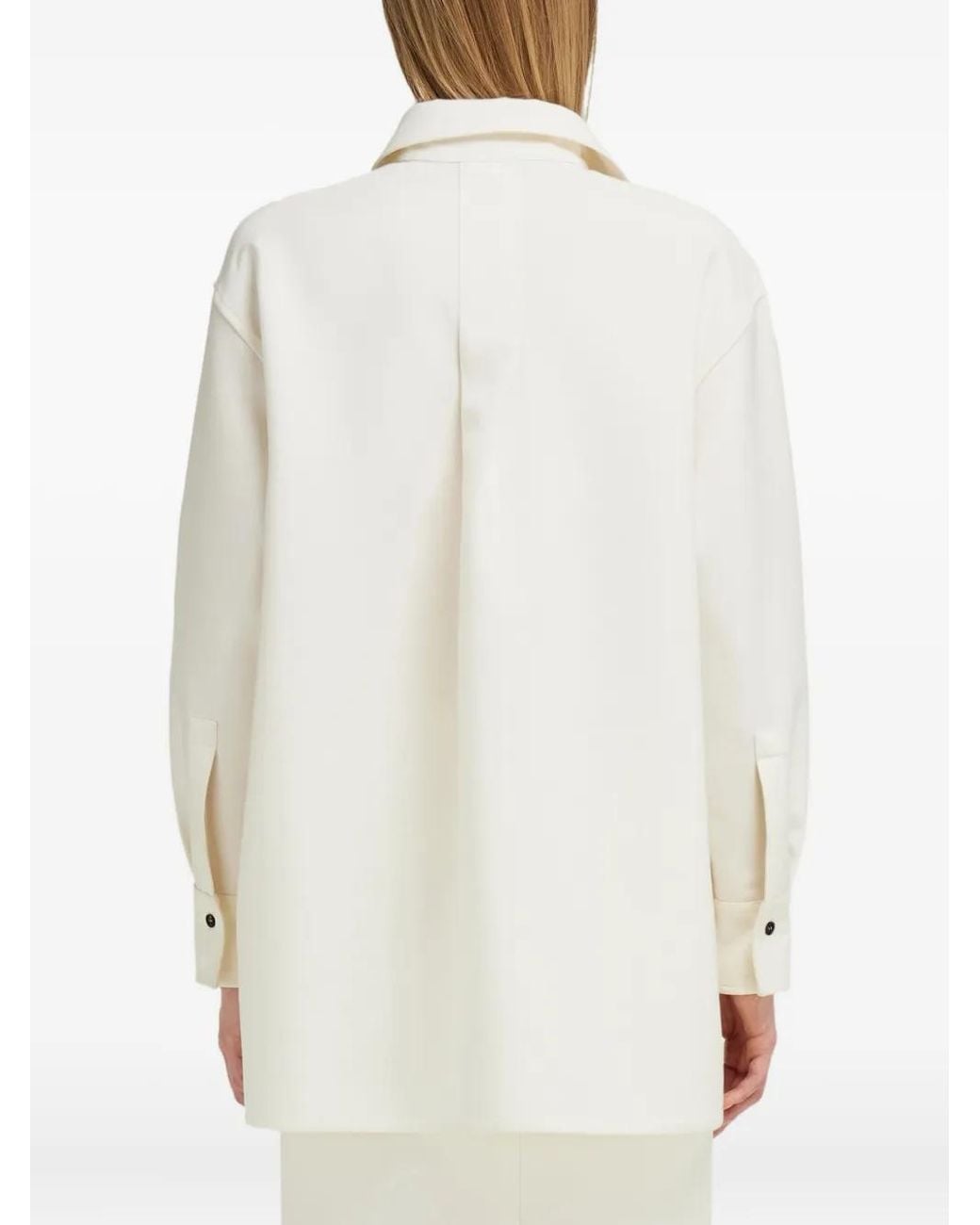 Ferragamo White Chest-Pocket Button-Fastening Shirt