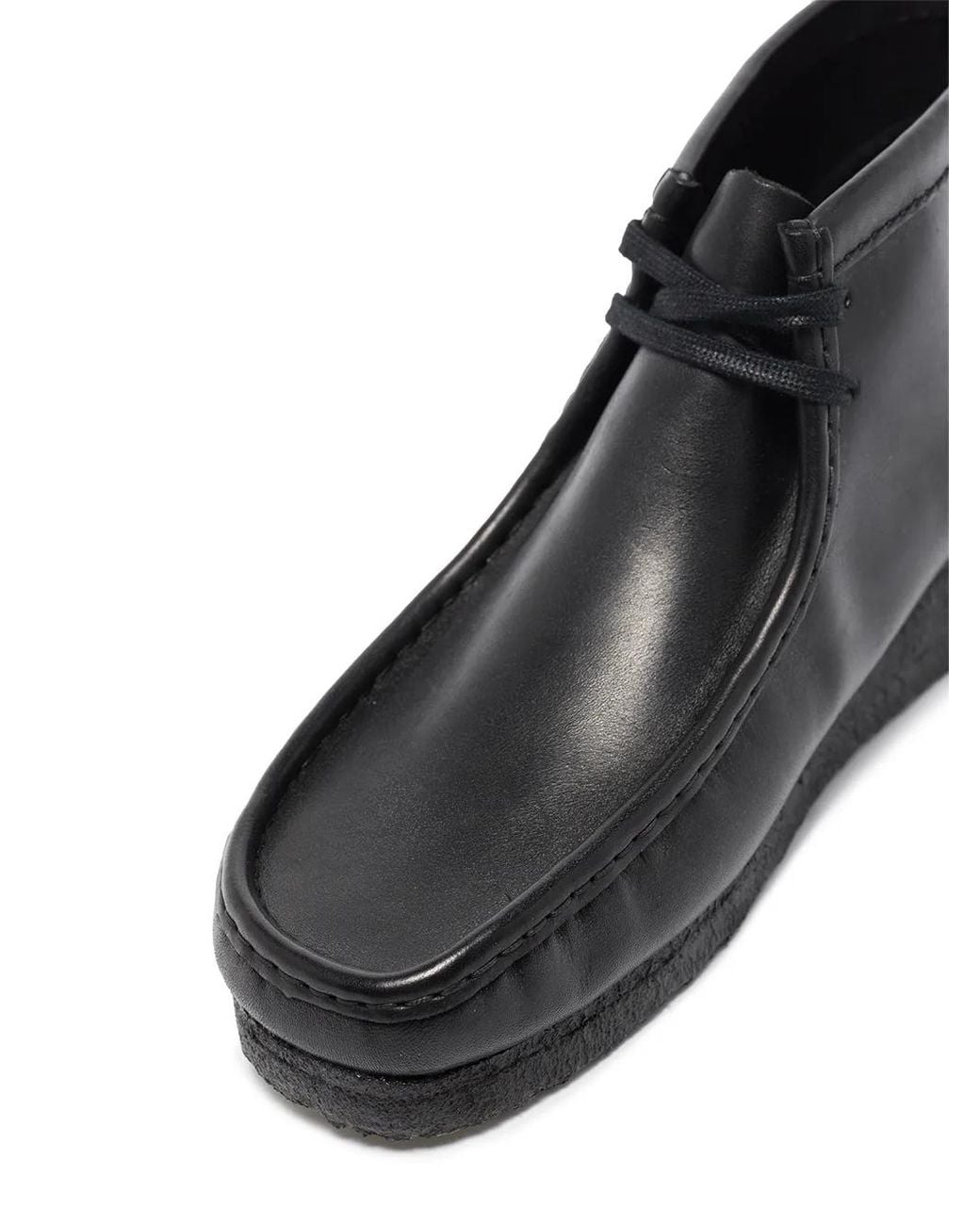 Clarks Black Wallabee Boot Leather for men