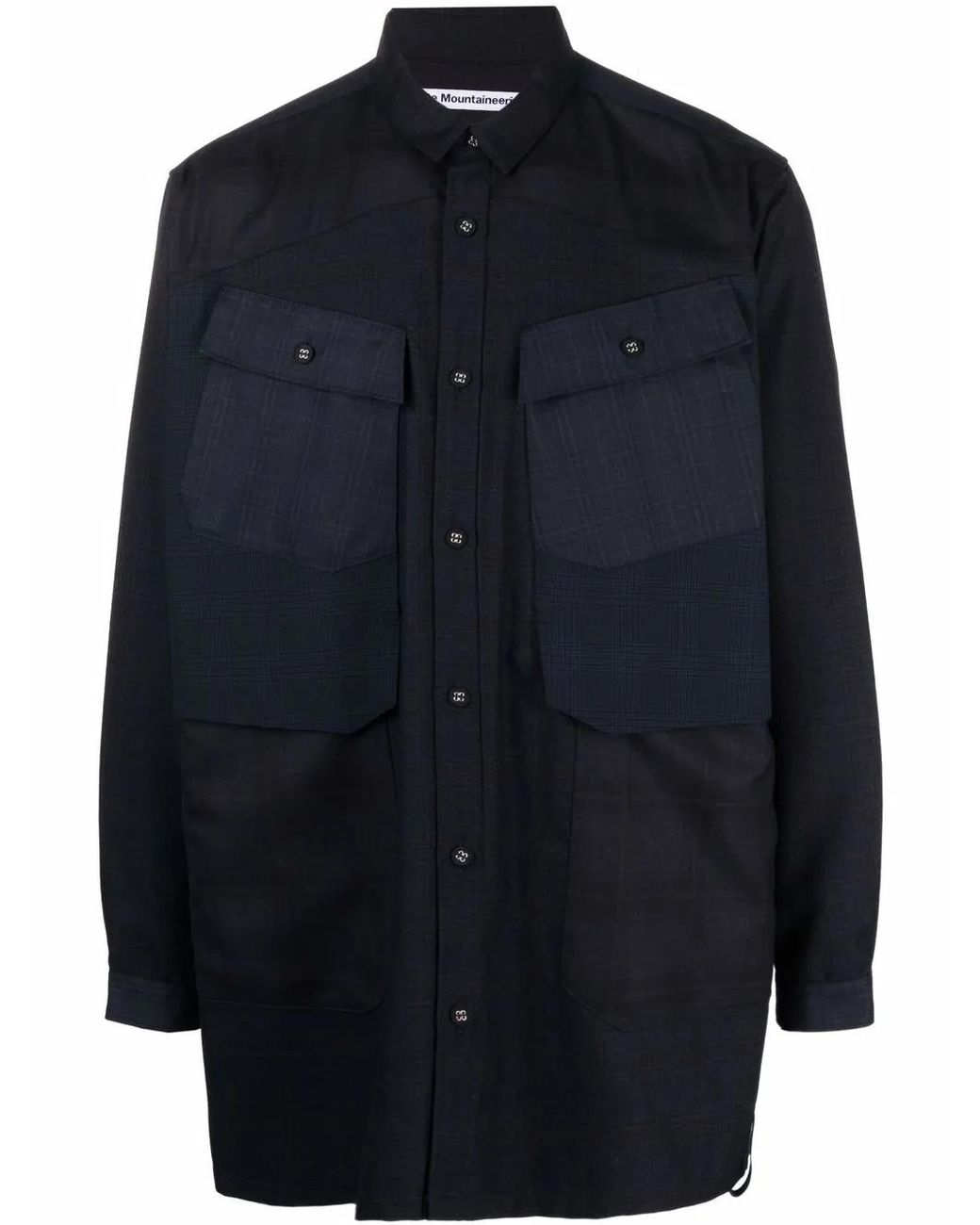 White Mountaineering Blue Oversized Shirt Jacket for men