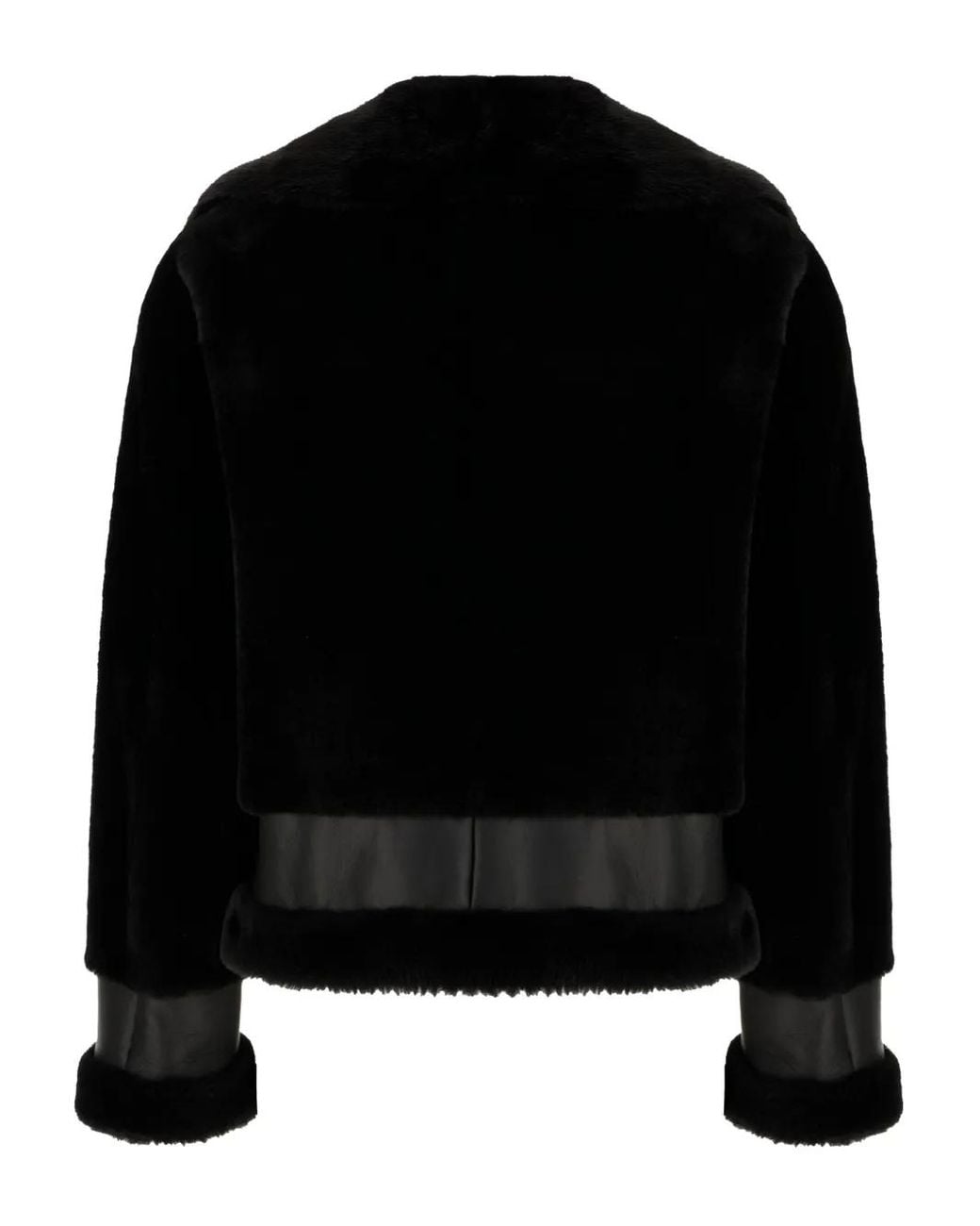 Blancha Black Leather Shearling Jacket