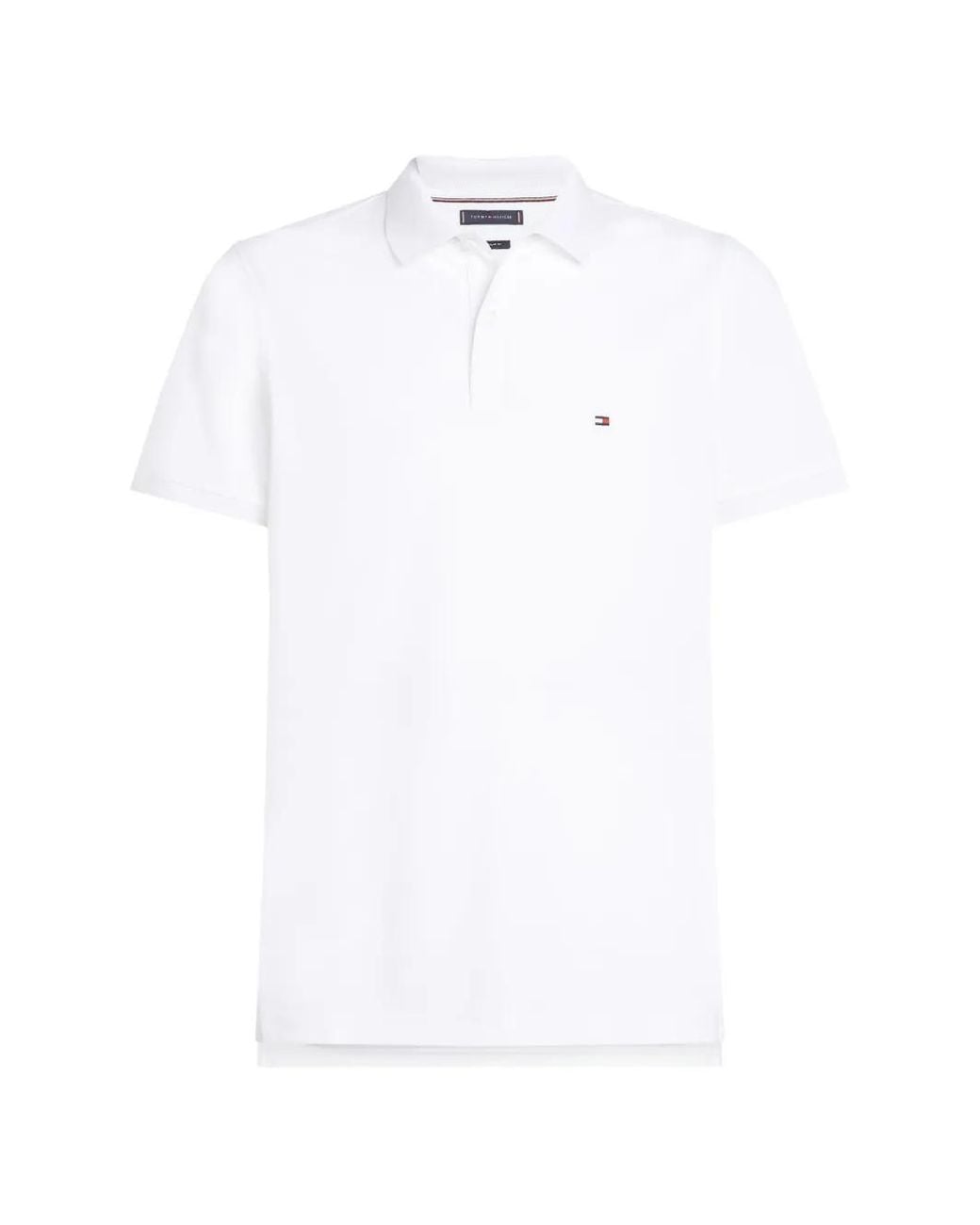 Tommy Hilfiger White Logo Polo Shirt for men
