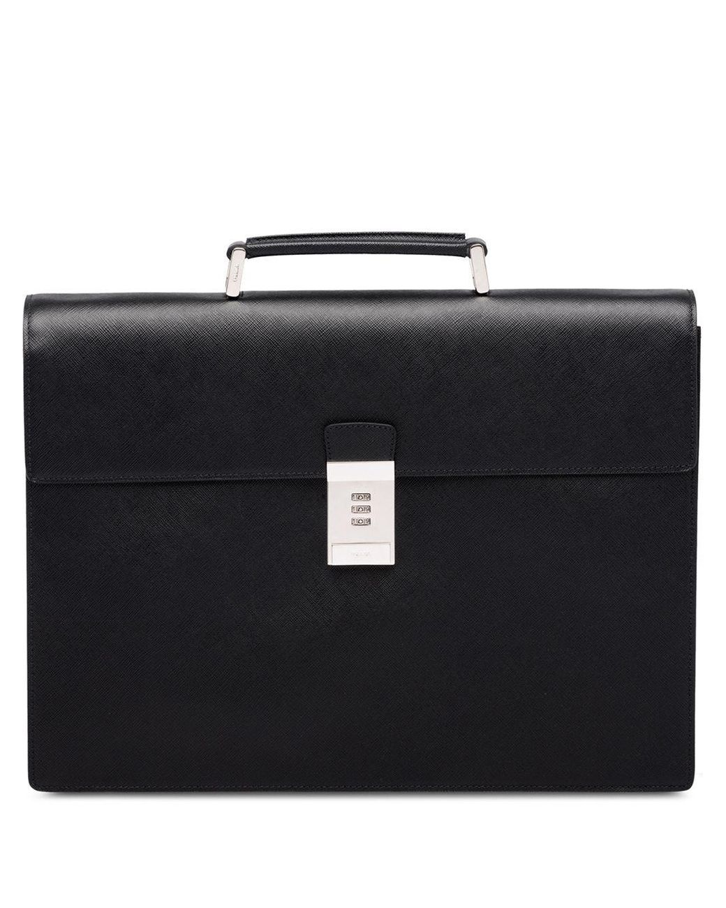 Prada Code Lock Briefcase in Black for Men Lyst