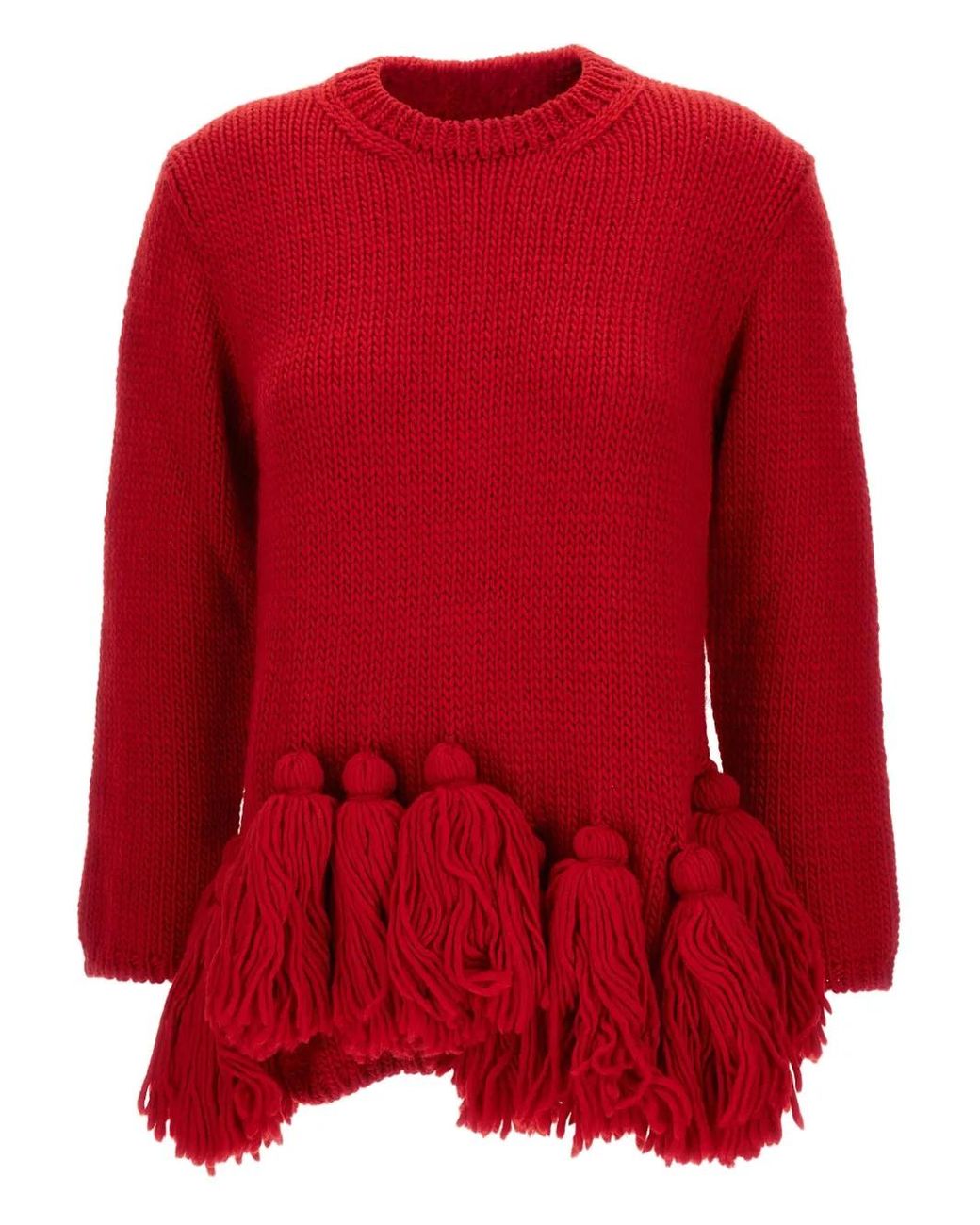Pull À Franges Et Pompons Comme des Garçons en coloris Red