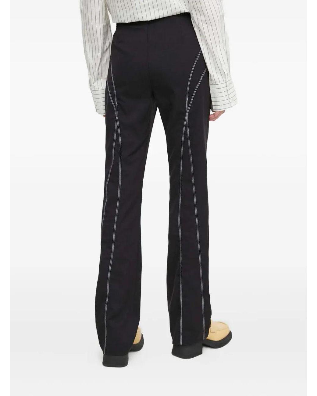 Gestuz Black Contrast Stitching Trousers