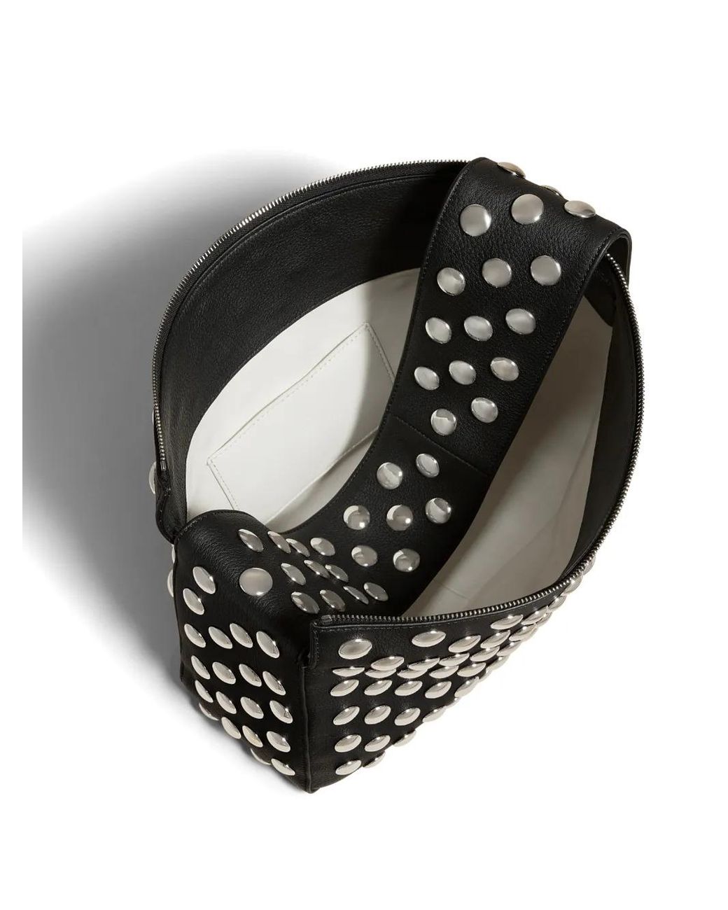 Khaite Black "Elena" Shoulder Bag W Studs