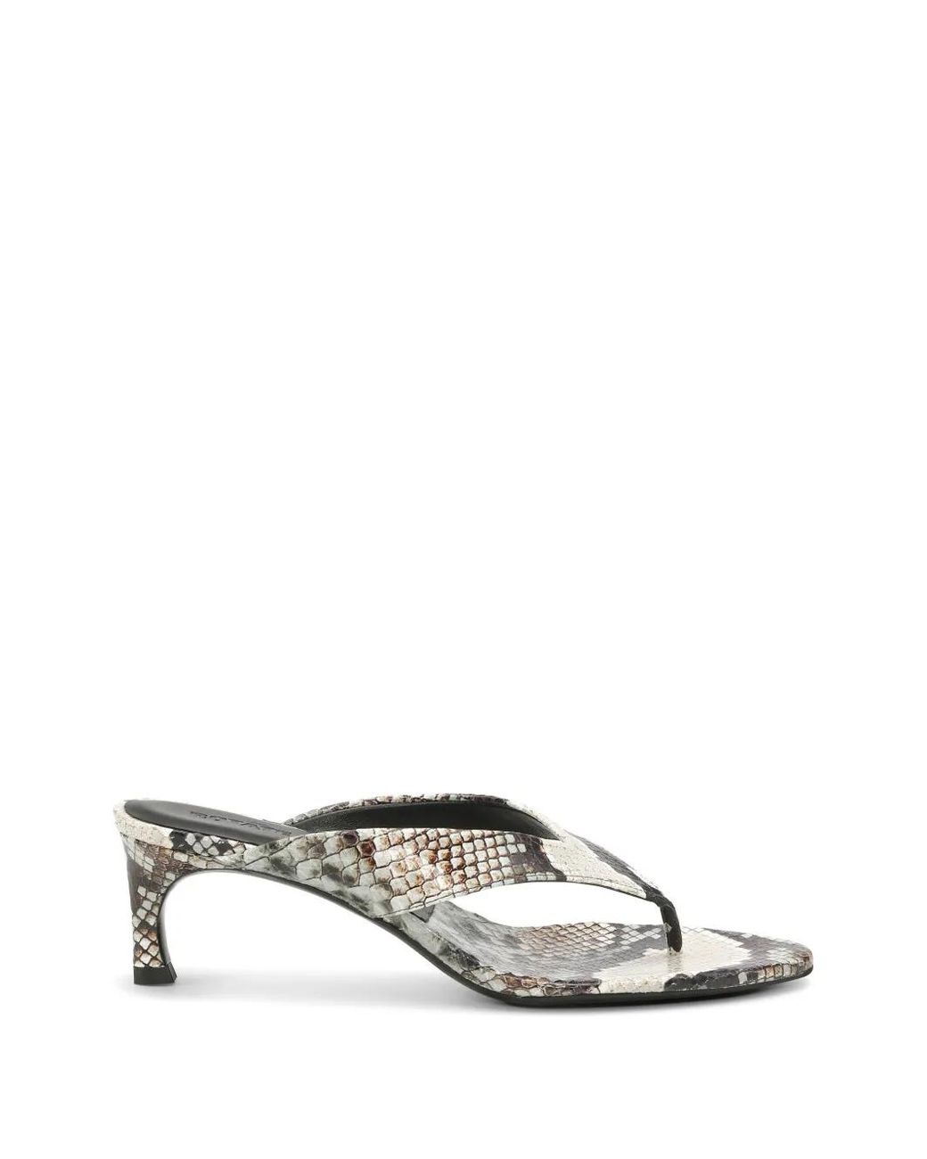 ROTATE BIRGER CHRISTENSEN White Snake-Print Leather Mules