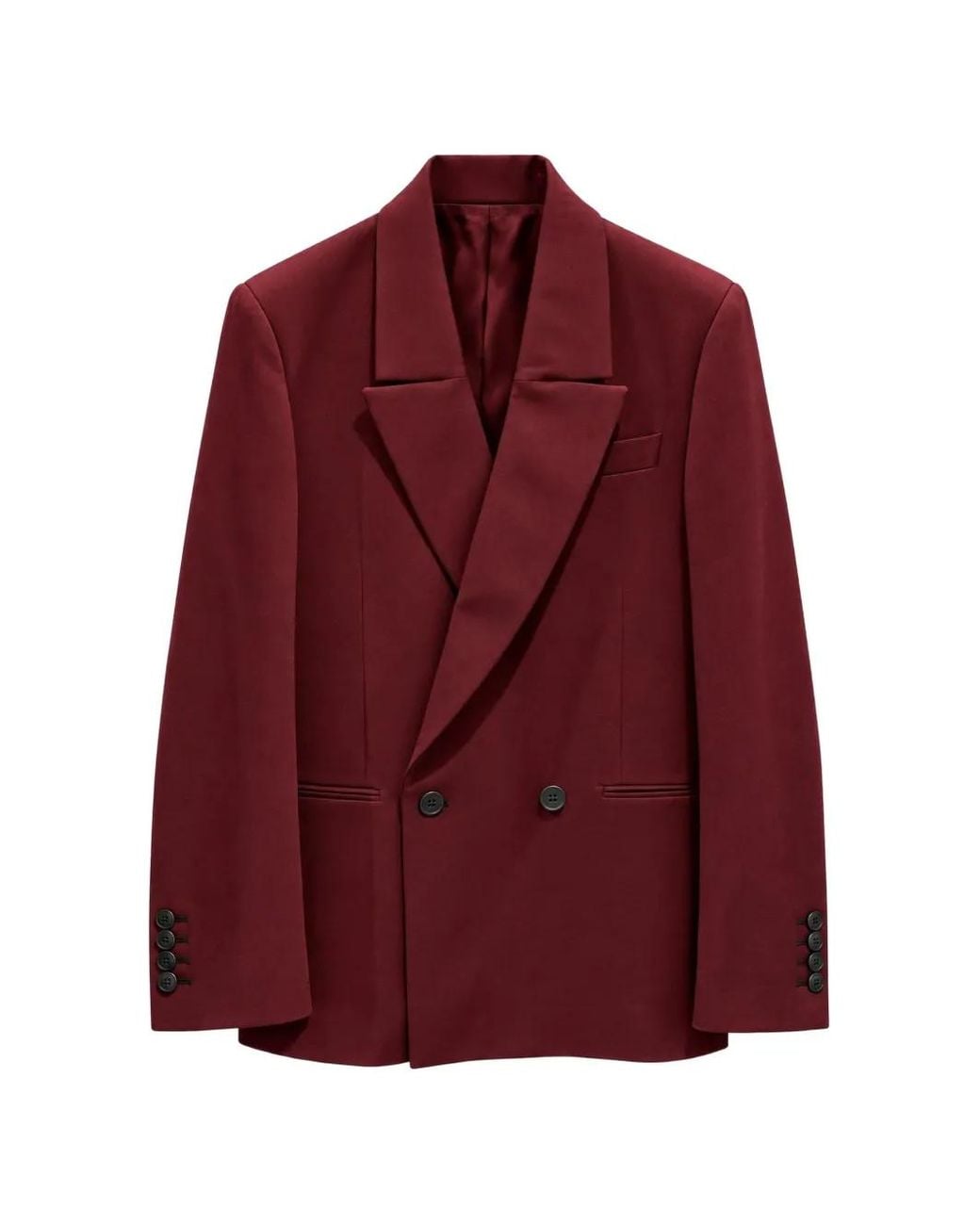 Costumein Red Donatien Single-Breasted Wool Blazer for men