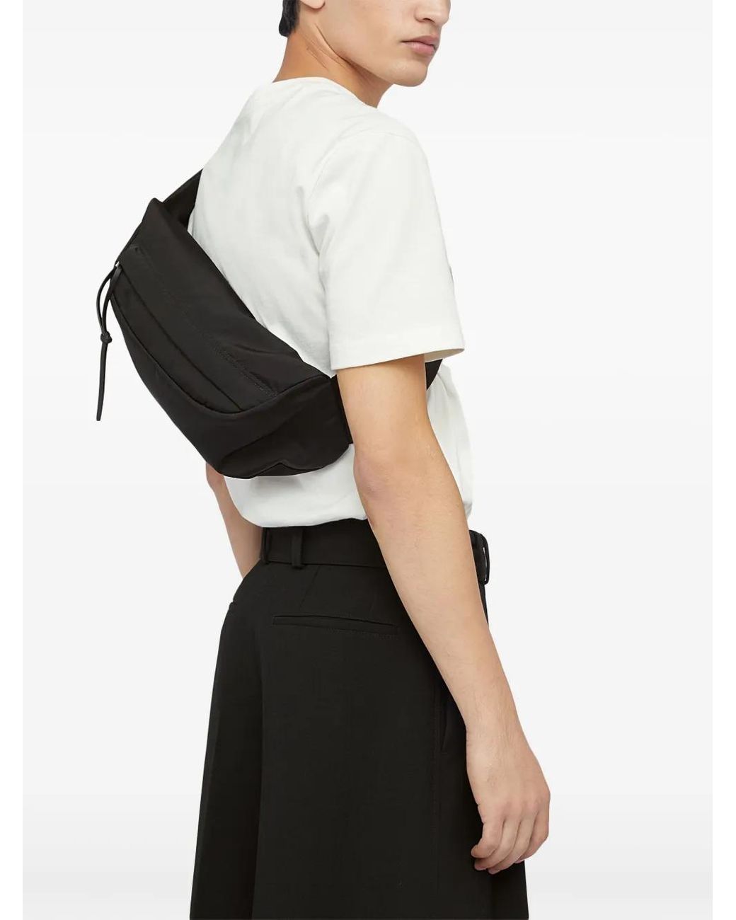 【送料&関税込】Jil Sander Waist Bag In Black Polyamide Jil Sander Soft Belt Bag in Black for Men | Lyst