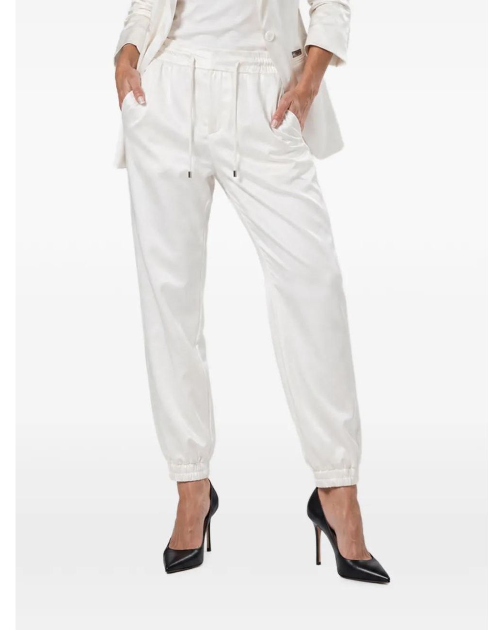 Philipp Plein White Cady Jogging Trousers Cargo Fit