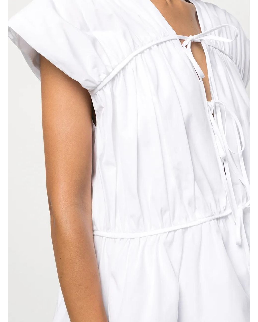 TOVE White Thea Ruffle Top