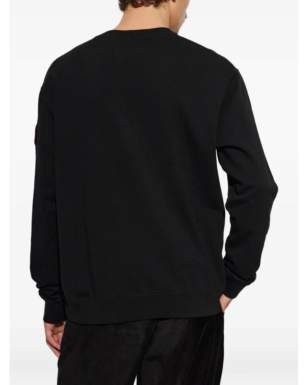 Canada Goose Black Loon Logo-Patch Sweatshirt for men
