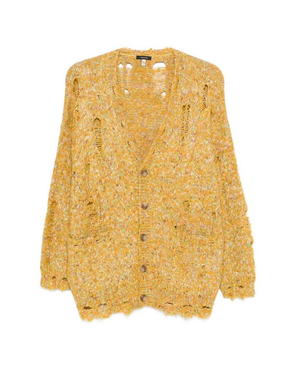 R13 Yellow Button Cardigan