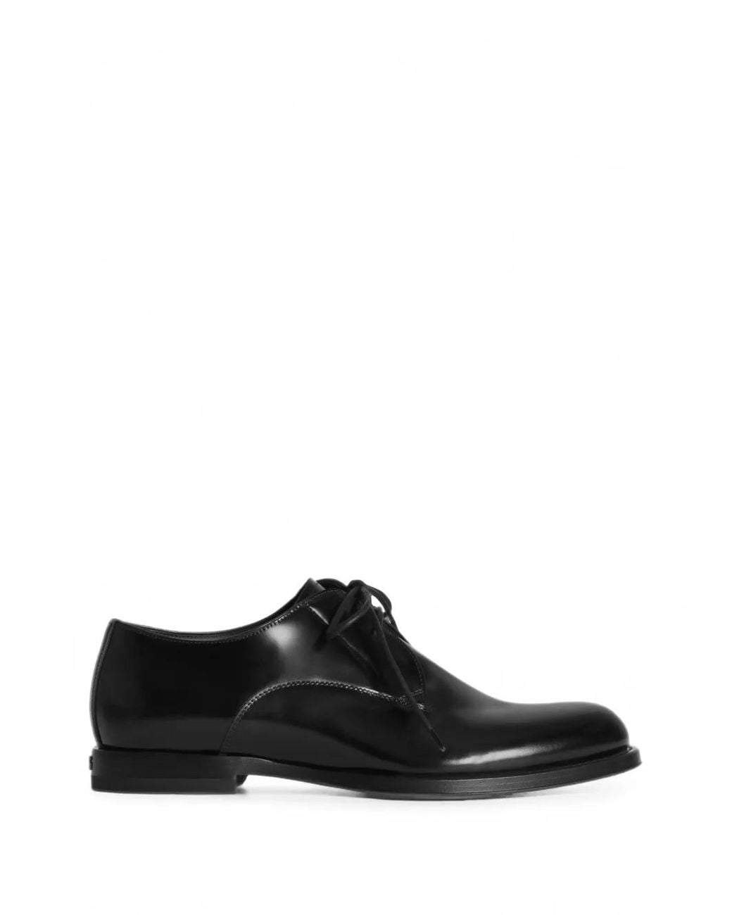 Dolce & Gabbana Black Derbies En Cuir De Veau