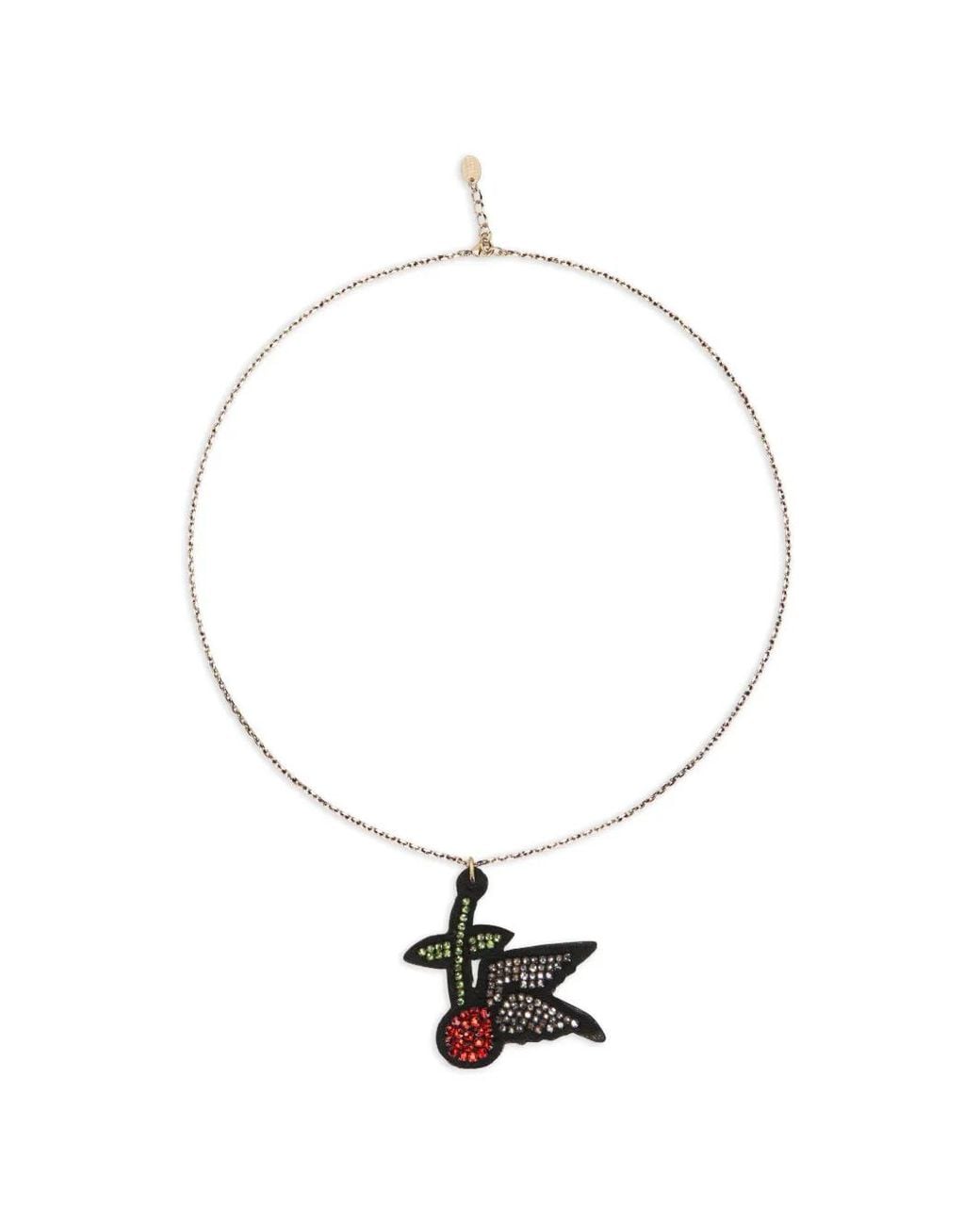 Red(v) White Embellished Necklace