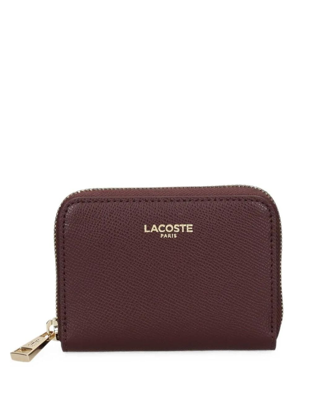 Lacoste Purple Mini Champs-Élysées Logo-Print Leather Wallet